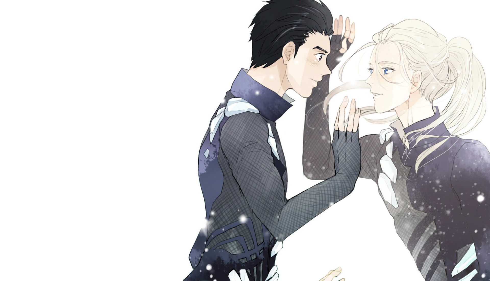 1920x1100 Phone wallpaper: Anime, Yuri!!! On Ice, Victor Nikiforov, Yuuri Katsuki 1019948