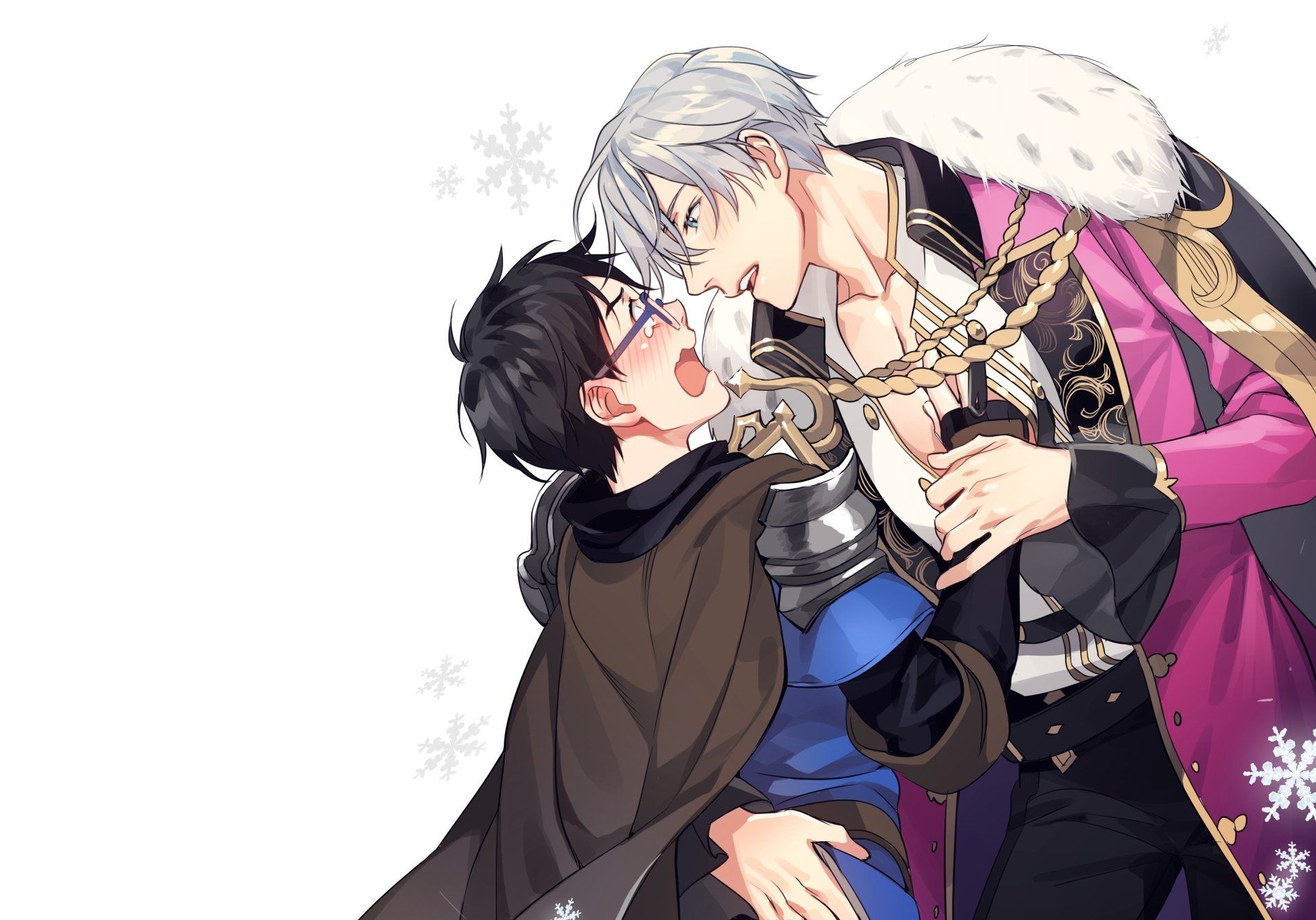 1920x1342 Download Yuuri Katsuki Victor Nikiforov Anime Yuri!!! On ICE HD Wallpaper