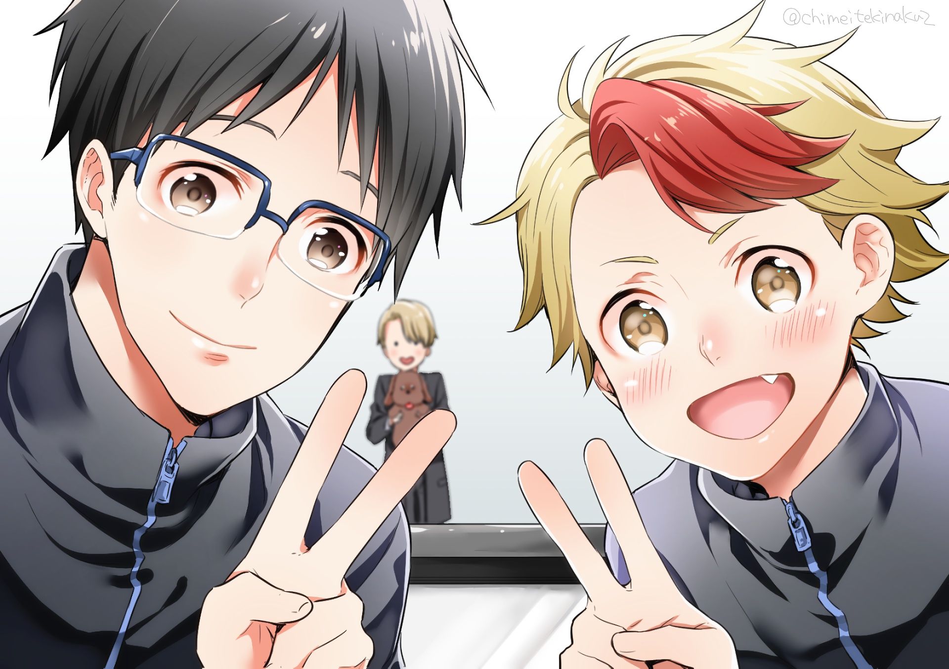 1920x1353 Wallpaper sport, boy, skaters, Yuri on the ice, Viktor Nikiforov, Yuri Katsuki, Yuri On Ice for mobile and desktop, section сёнэн, resolution 1920x1353