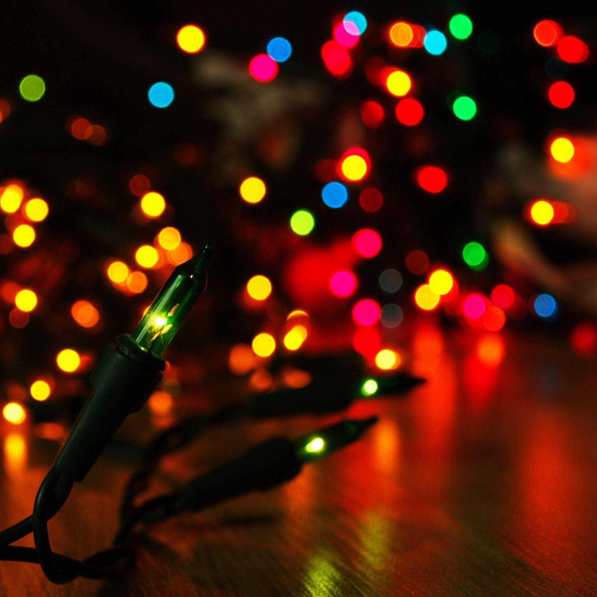 2048x2048 Colorful Lights bokeh. Christmas wallpaper tumblr, Christmas lights wallpaper, Wallpaper iphone christmas