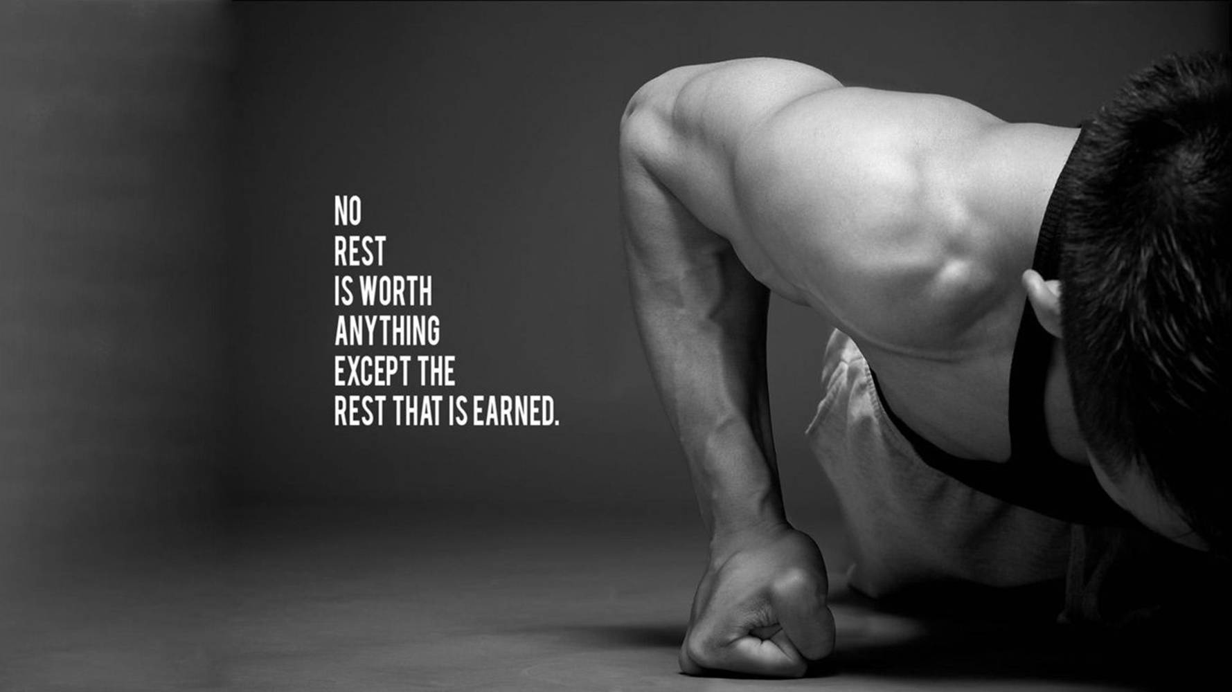 1779x1000 Cool Men Working Out Motivational Quote Wallpaper