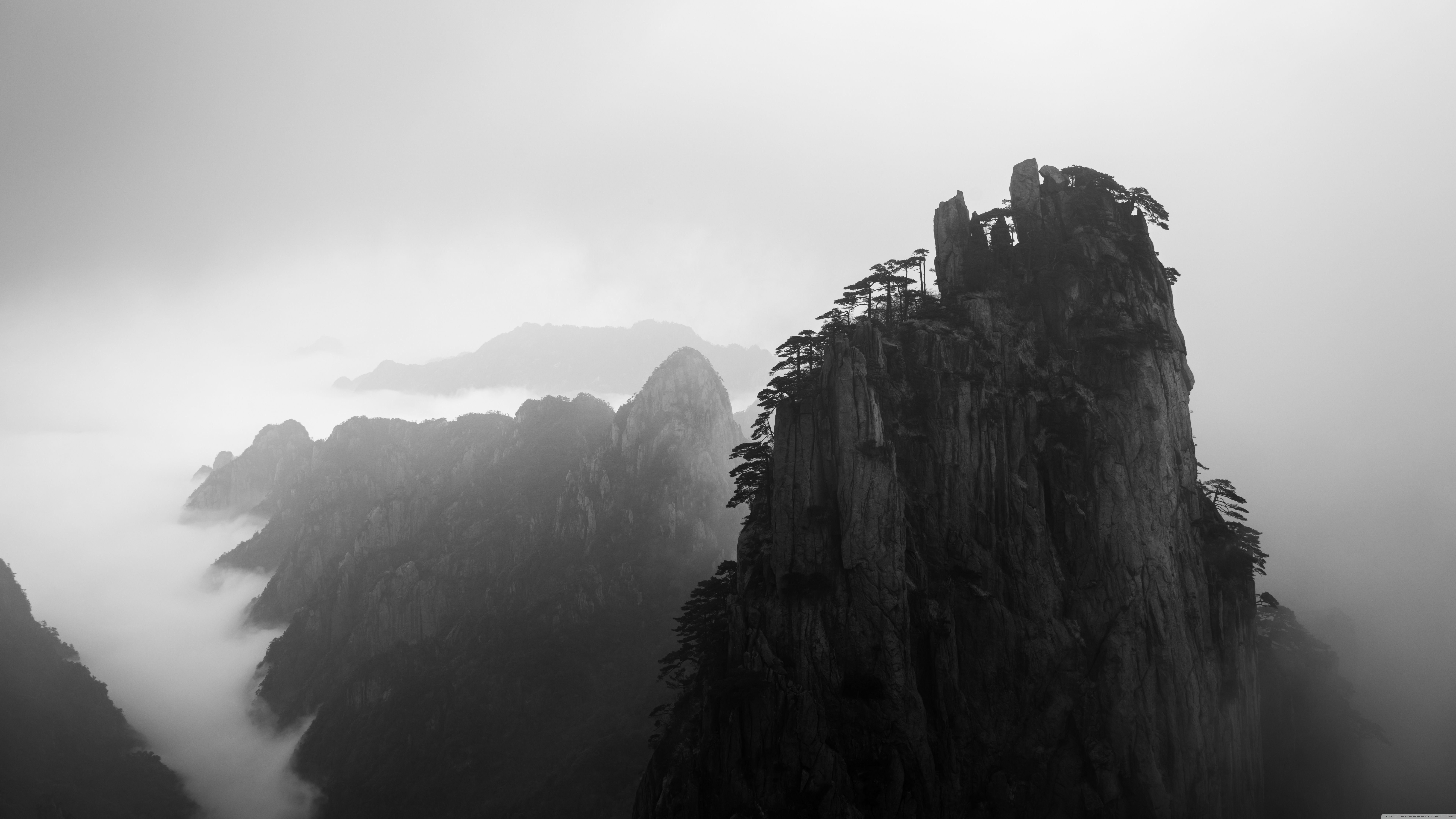 7680x4320 Stunning View, Mist, Mount Huangshan, China 4K UHD Wallpaper for UltraHD Desktop and TV : Widescreen and UltraWide Display : Dual Monitor : Smartphone and Tablet Devices
