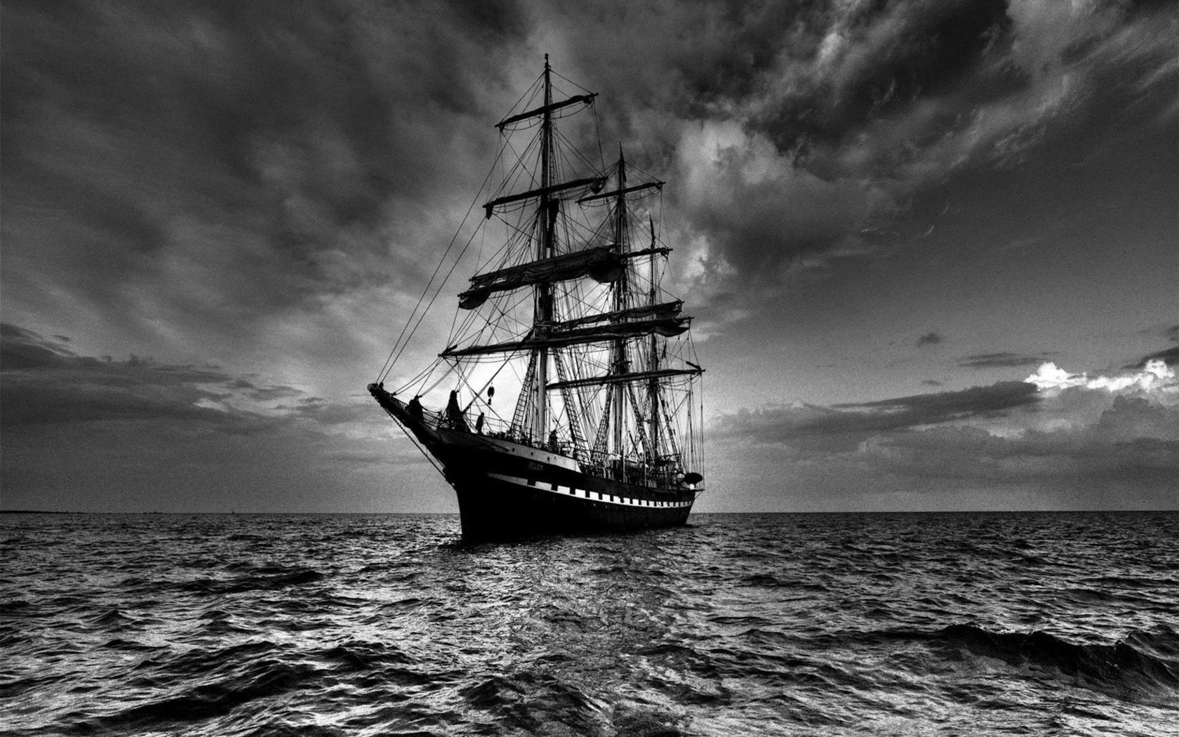 1680x1050 Ship At Sea Wallpaper