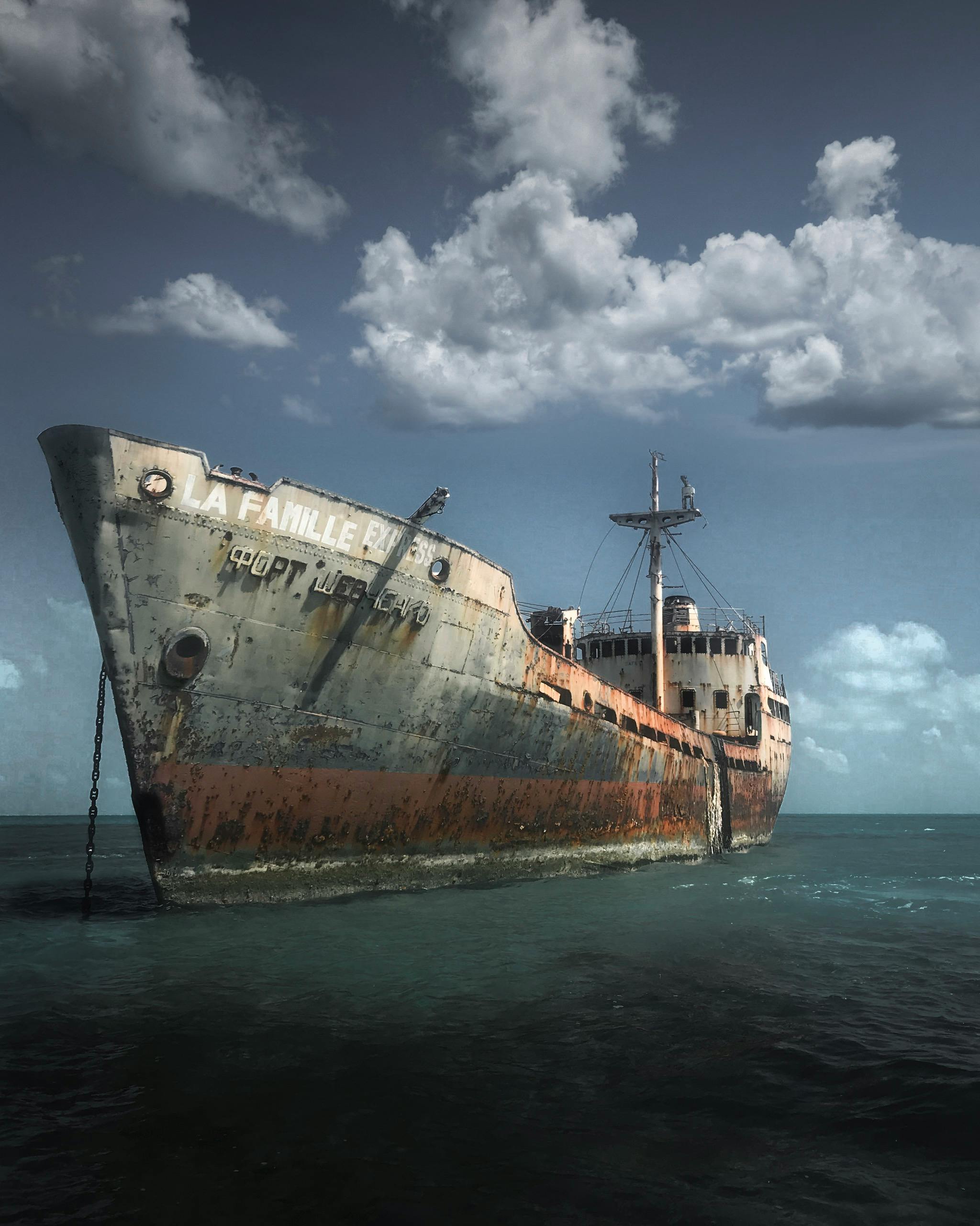 2048x2560 Ship In Sea Wallpaper