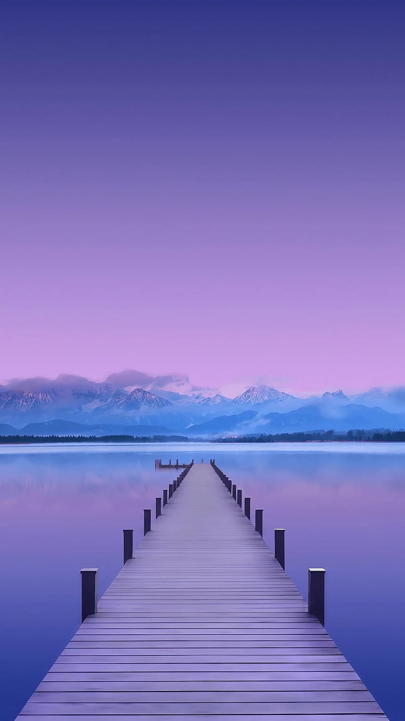800x1422 Vivo Mobile, Wooden Bridge Over Water, nature, lake, HD phone wallpaper