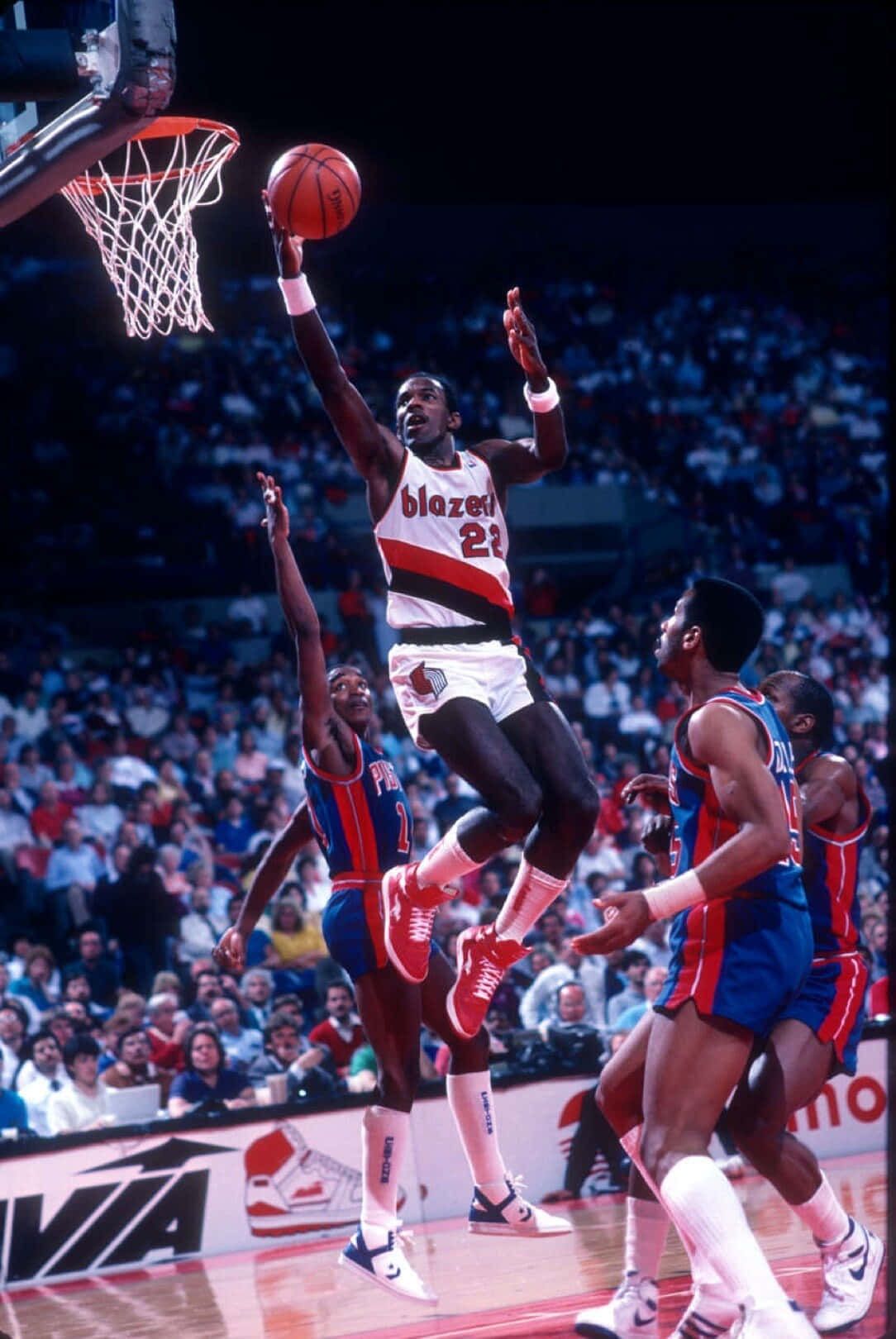 1084x1620 Download Clyde Drexler 1990 NBA Finals Trail Blazers Wallpaper
