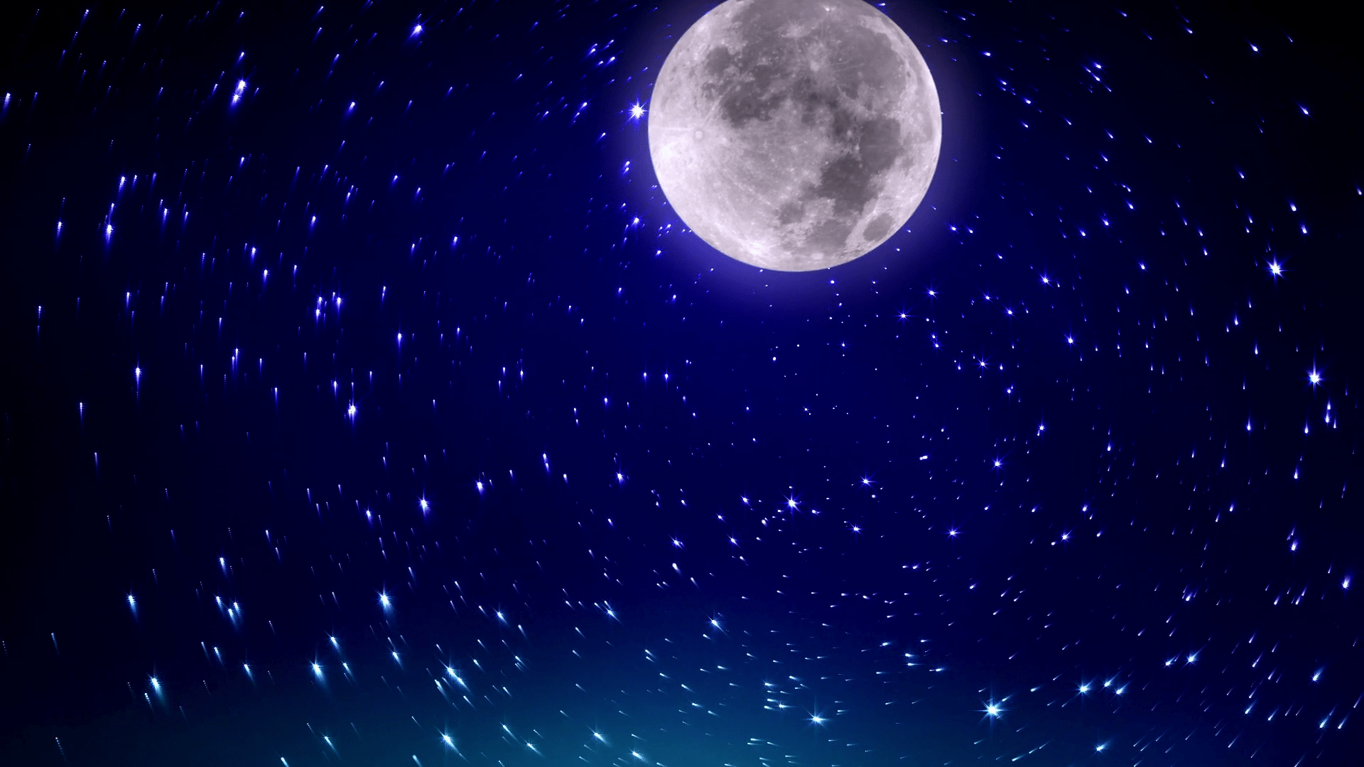 1920x1080 Twinkling Stars and Moon