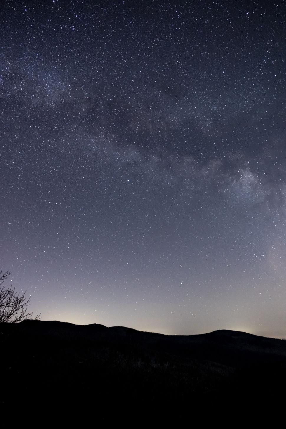 970x1455 Free of Stars twinkling in the night sky over mountains. Download Free Image and Free Illustrations