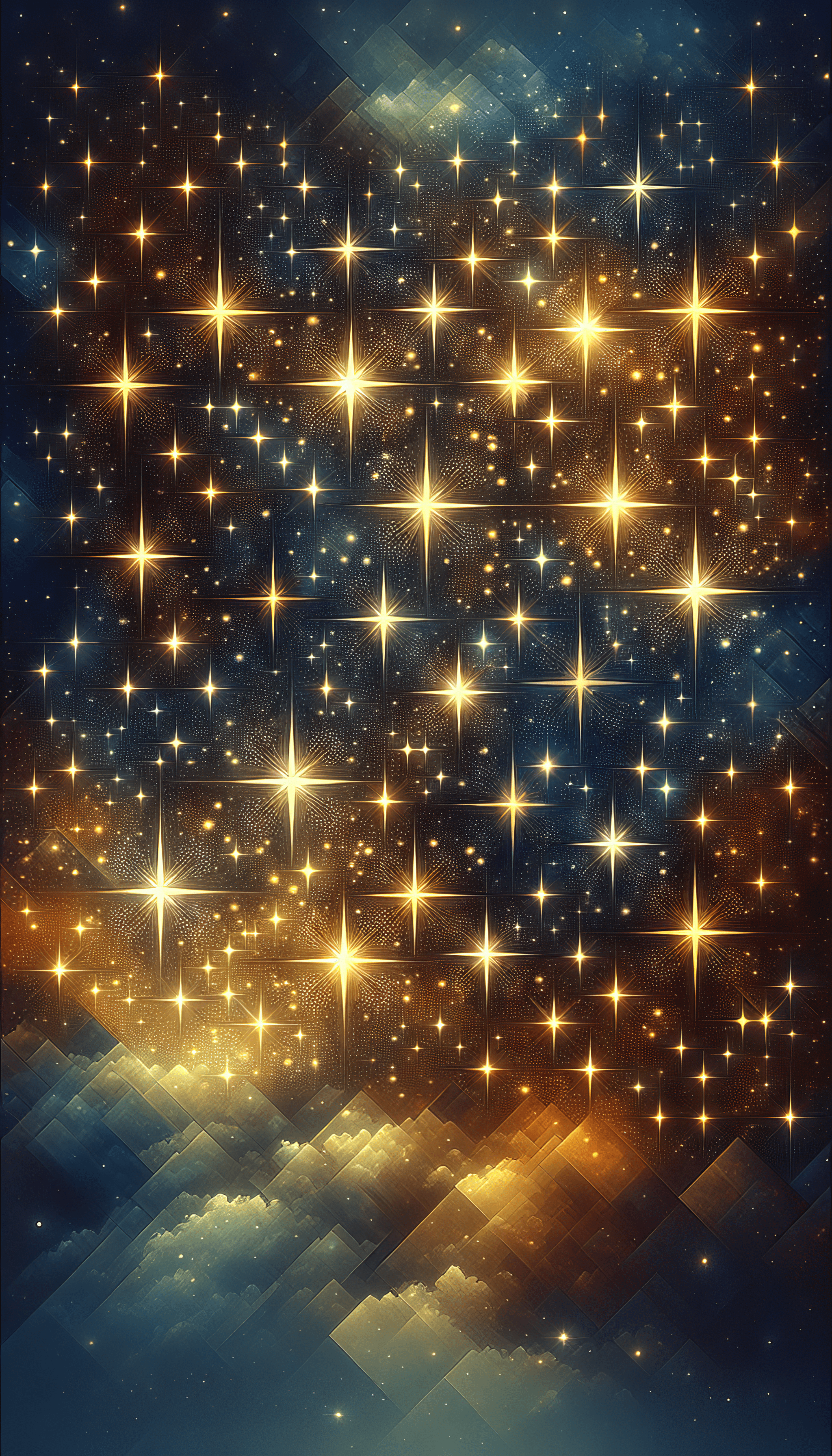 2048x3584 Twinkling Stars Mobile Wallpaper