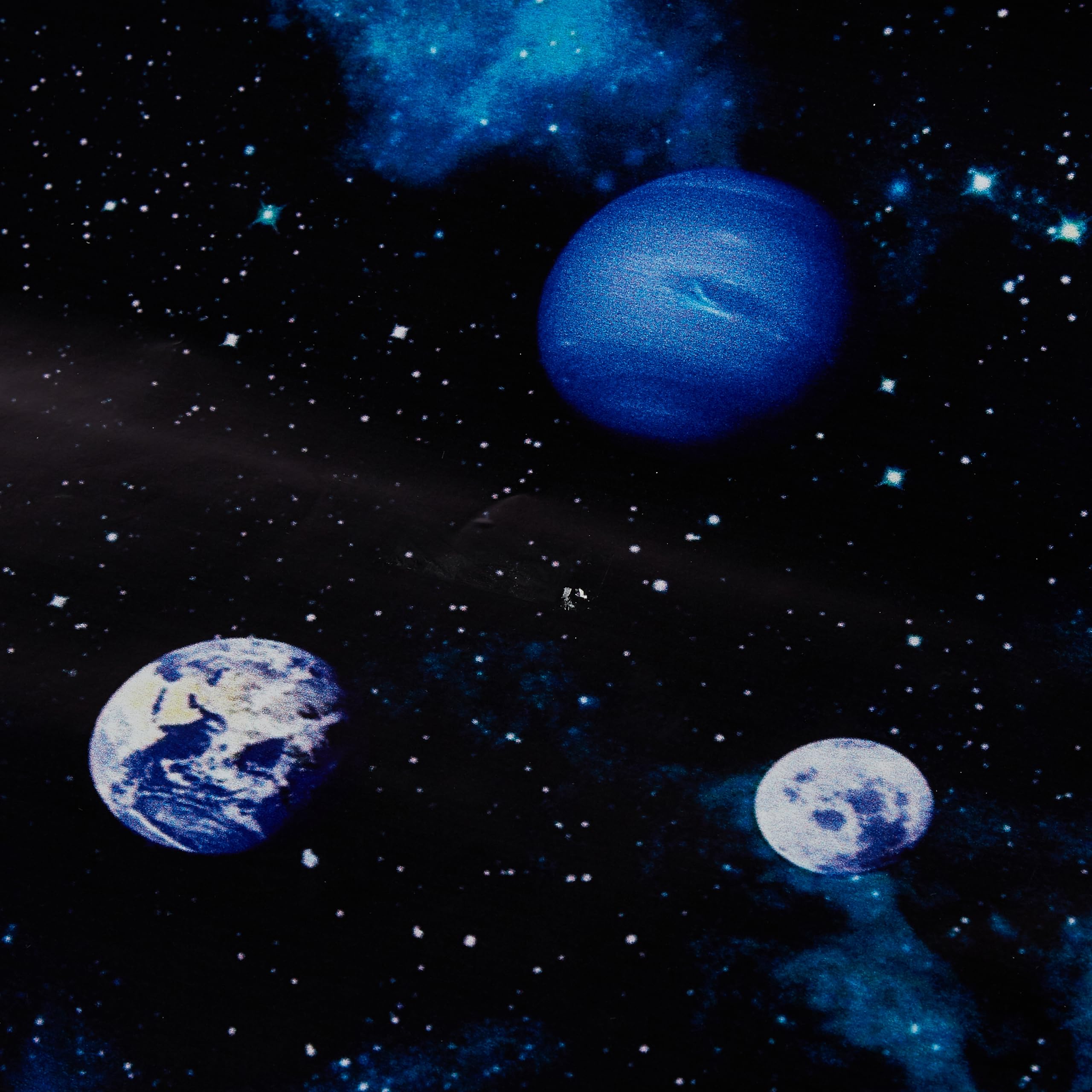 2560x2560 Arthouse Kids Cosmos Space Planets Charcoal Gray Wallpapering Stars on a Midnight Background with Green Accents 3D Effect for Teenager Bedroom (Pack of 2) : Toys & Games