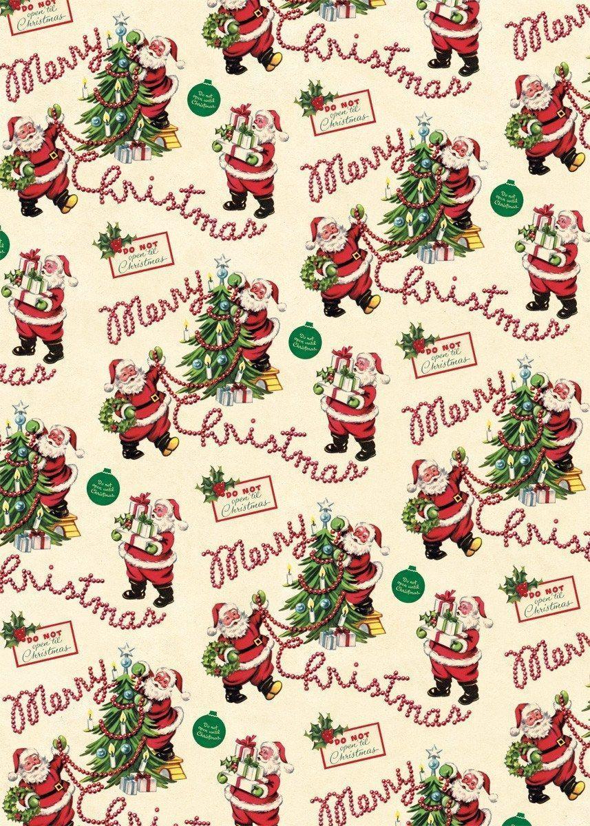 857x1200 Vintage Holiday Wallpaper