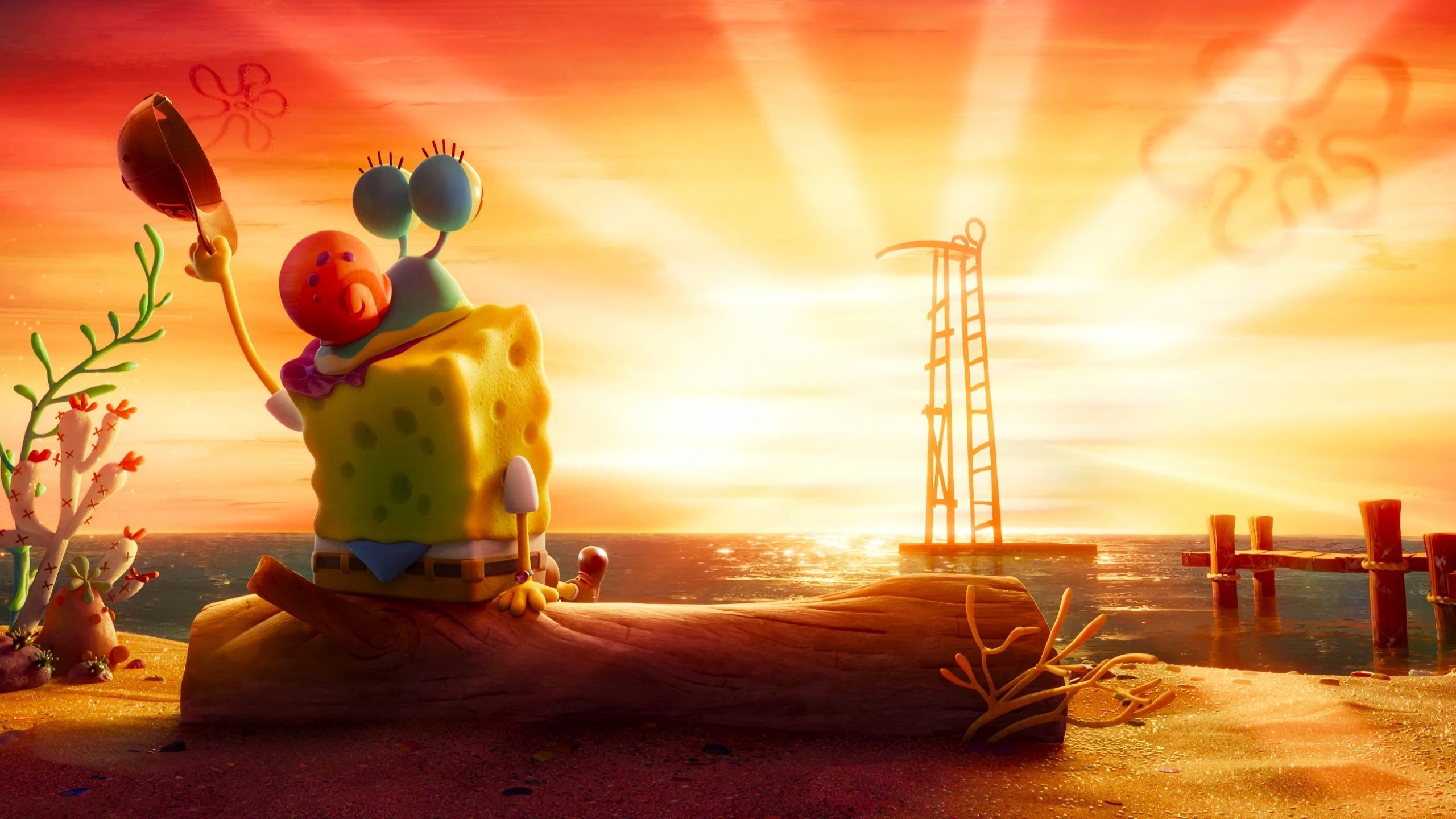 2560x1440 SpongeBob Wallpaper 4K, Gary the Snail, Animation movies