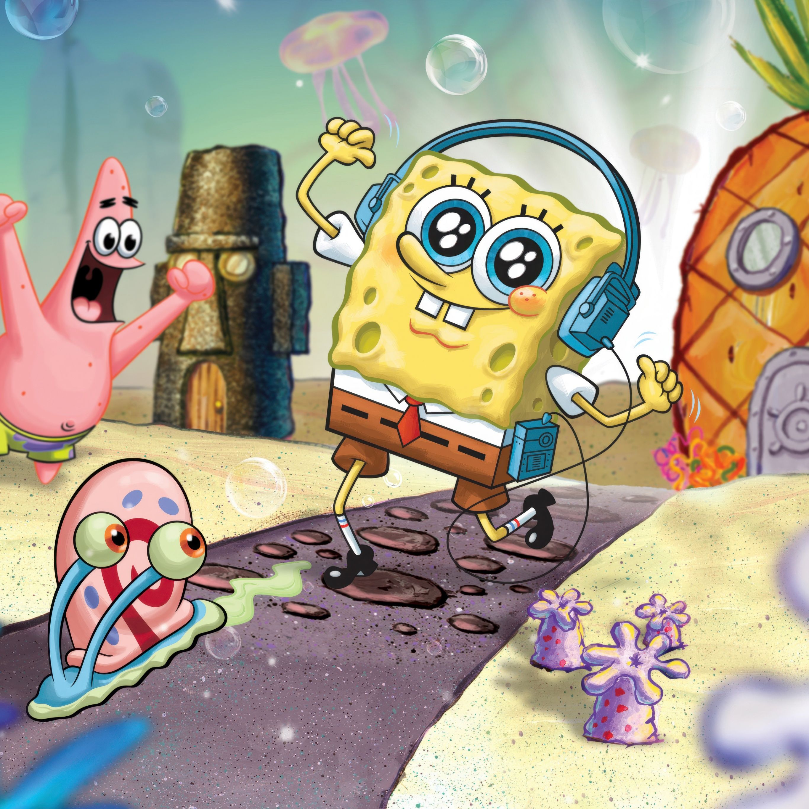 2732x2732 SpongeBob SquarePants Wallpaper 4K, Comedy, Funny, Cartoon