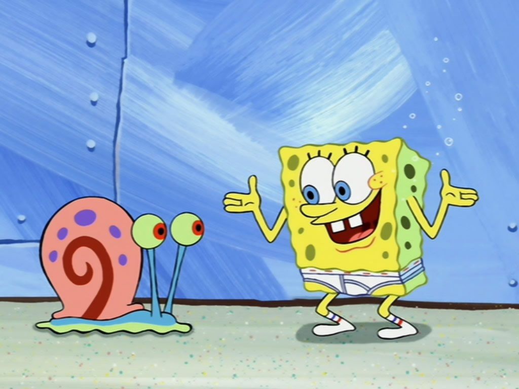 1024x768 Spongebob And Gary Wallpaper
