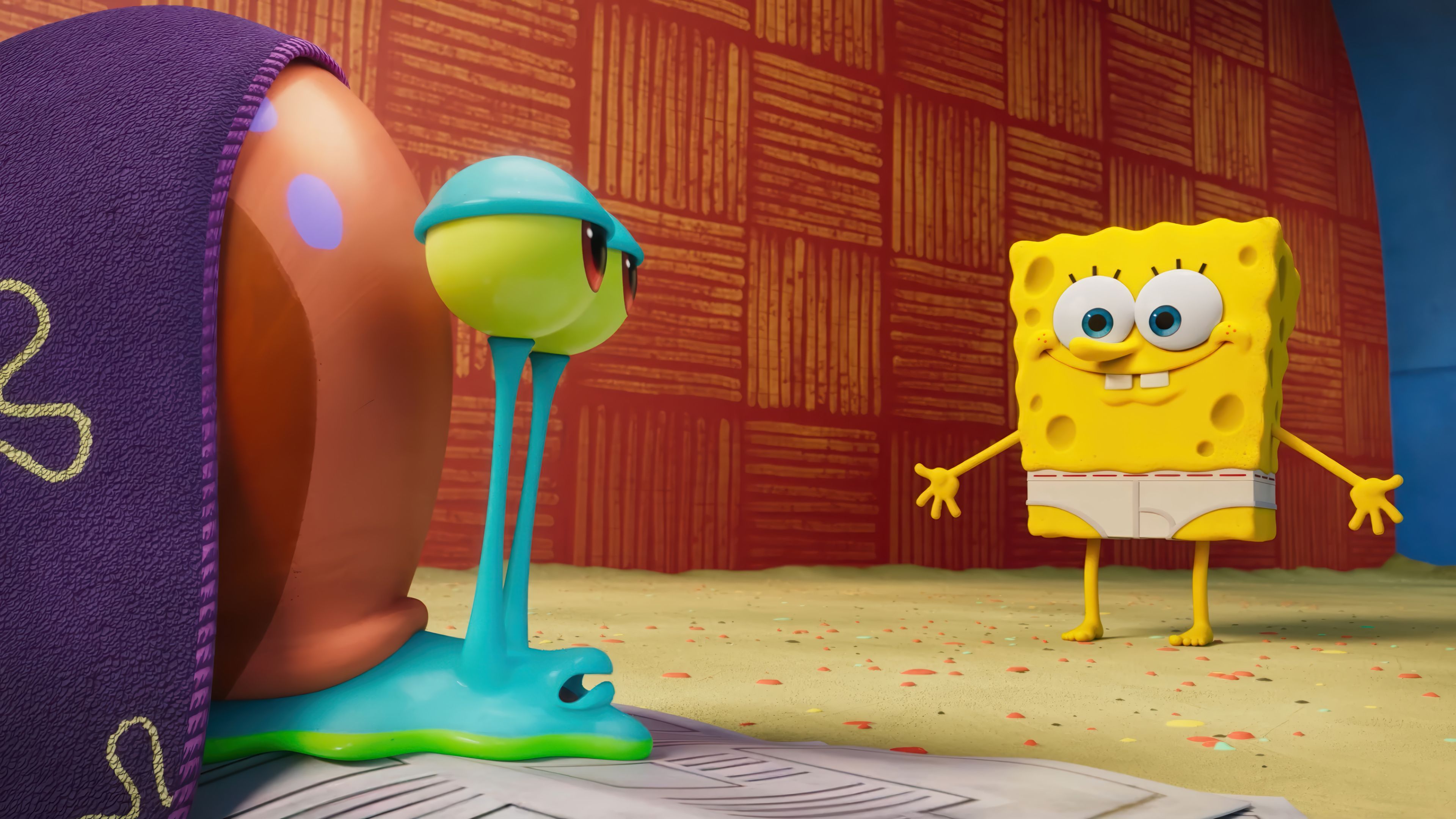 3840x2160 Gary SpongeBob Movie: Search for SquarePants Wallpaper 4K HD PC