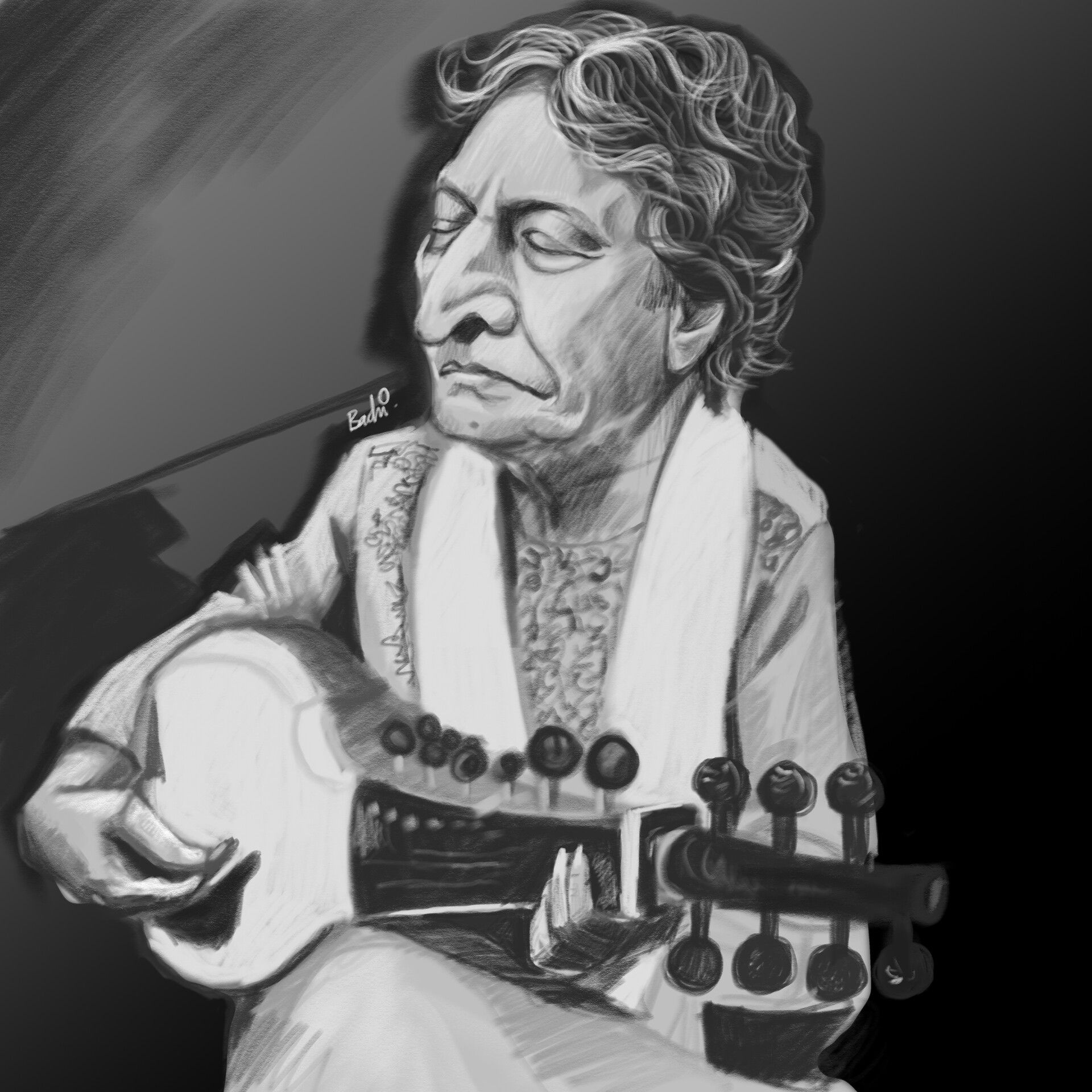 1920x1920 Badri J of Sarod player Ustad Amjad Ali Khan