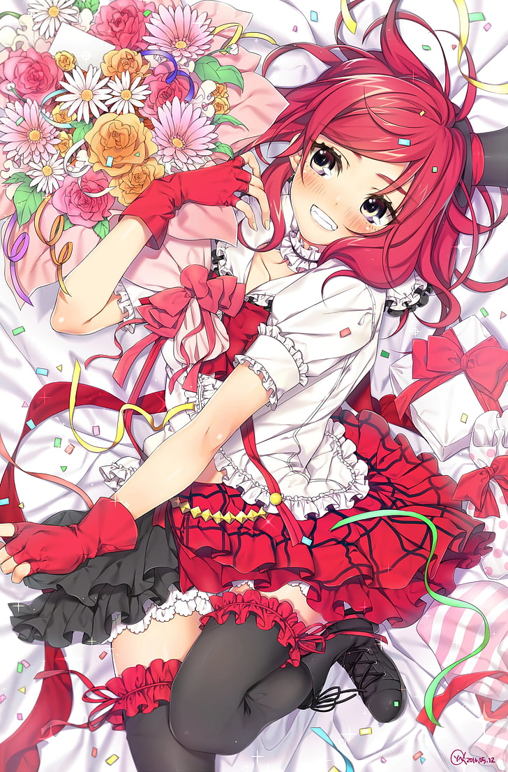 728x1105 HD wallpaper: anime, anime girls, Love Live!, Nishikino Maki, short hair