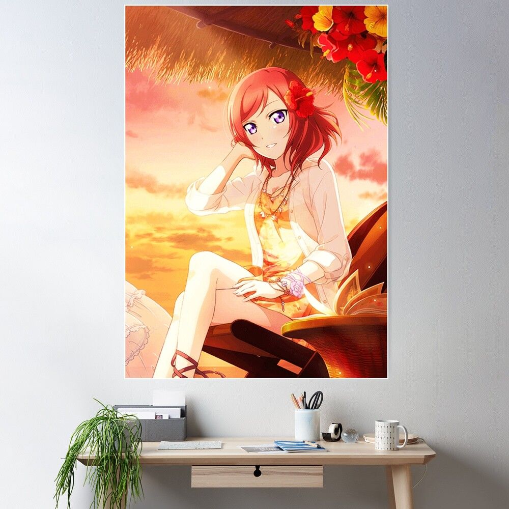 1000x1000 Mermaid Maki Nishikino Poster By Armrest Quartz