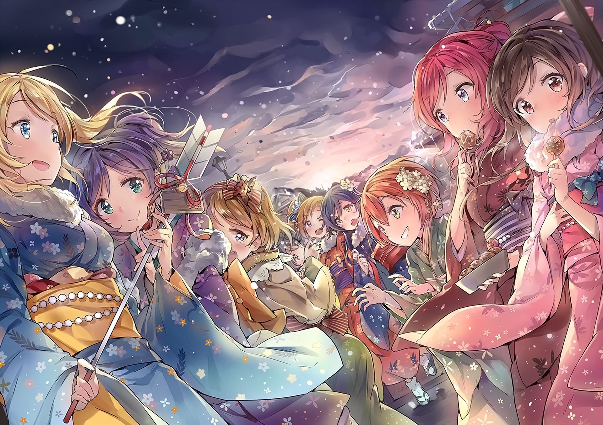 1920x1355 Desktop wallpaper: Anime, Love Live!, Maki Nishikino, Purple Eyes, Red Hair 4K free download for PC. 398888