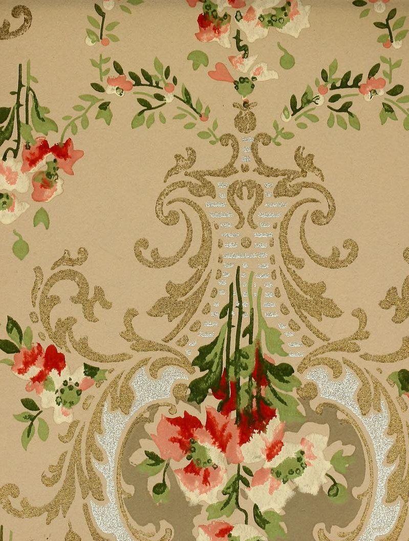 799x1055 Old Edwardian wallpaper styles & home decor, plus 40 real paper samples from the early 1900s