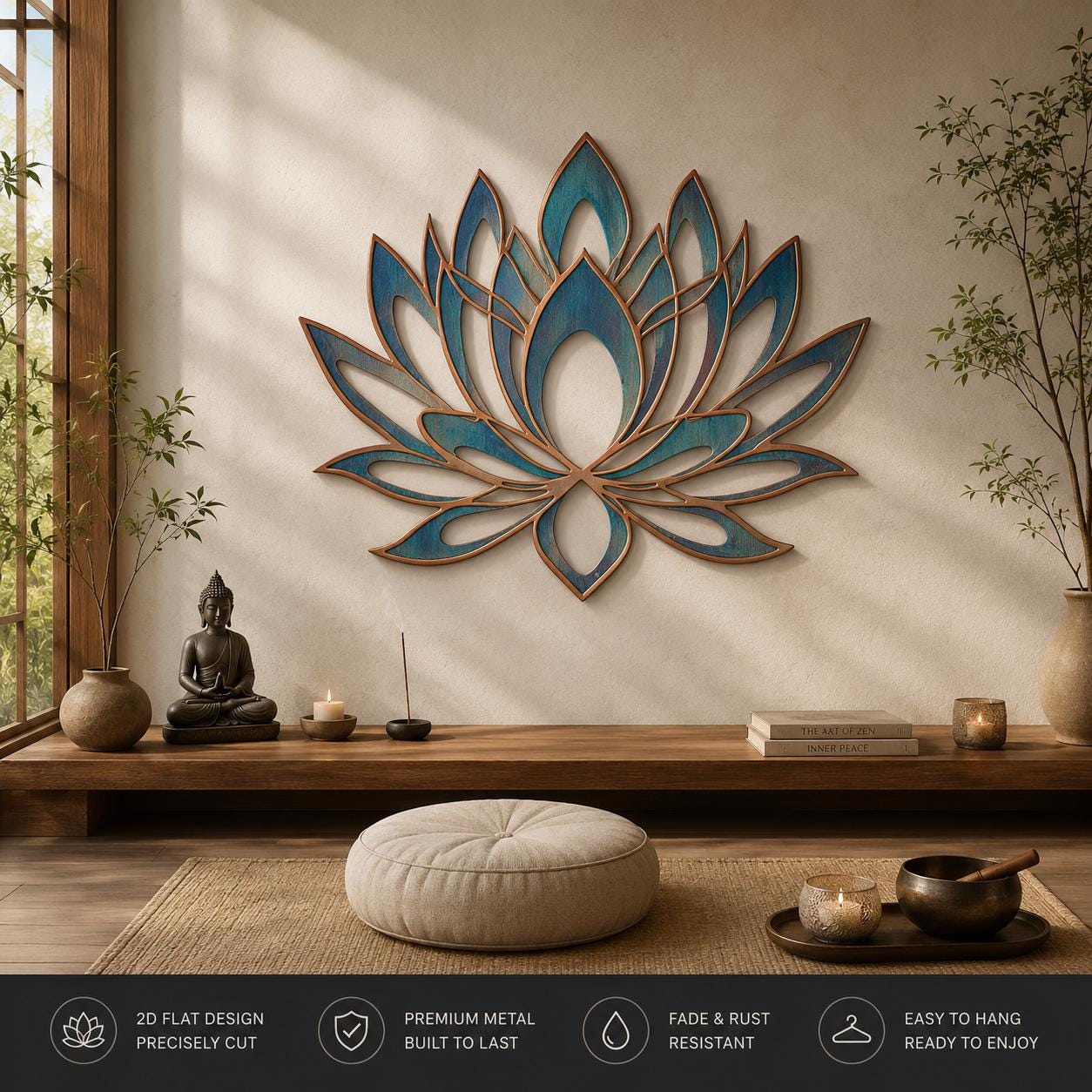 1254x1254 Yoga Space Decor Tranquil Yoga Studio With Calming Decor And Natural Elements Image Of
