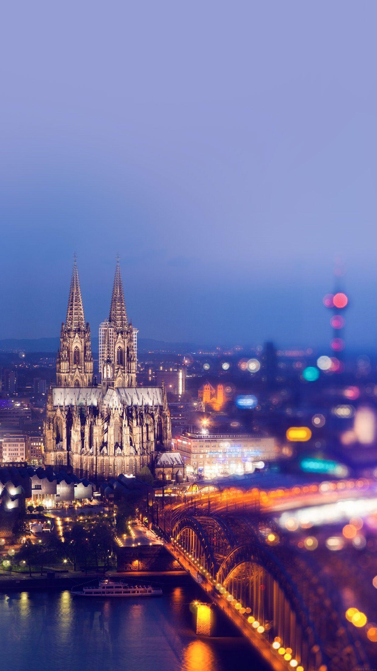 1242x2208 Cologne Cathedral Hohenzollern Bridge Sky Spain City