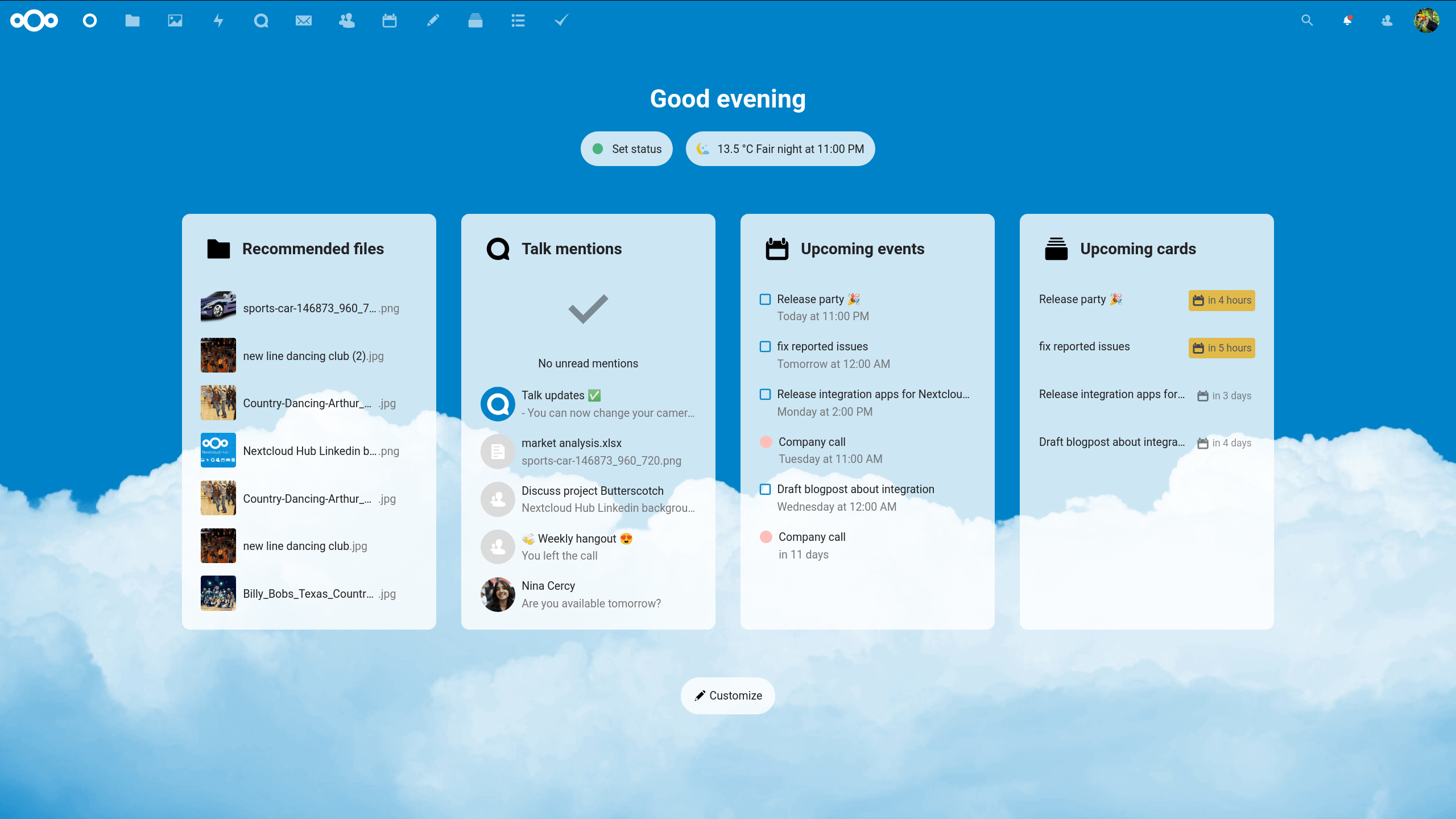 2560x1440 Nextcloud Hub 20 debuts Dashboard, unifies search and notifications, integrates with other technologies