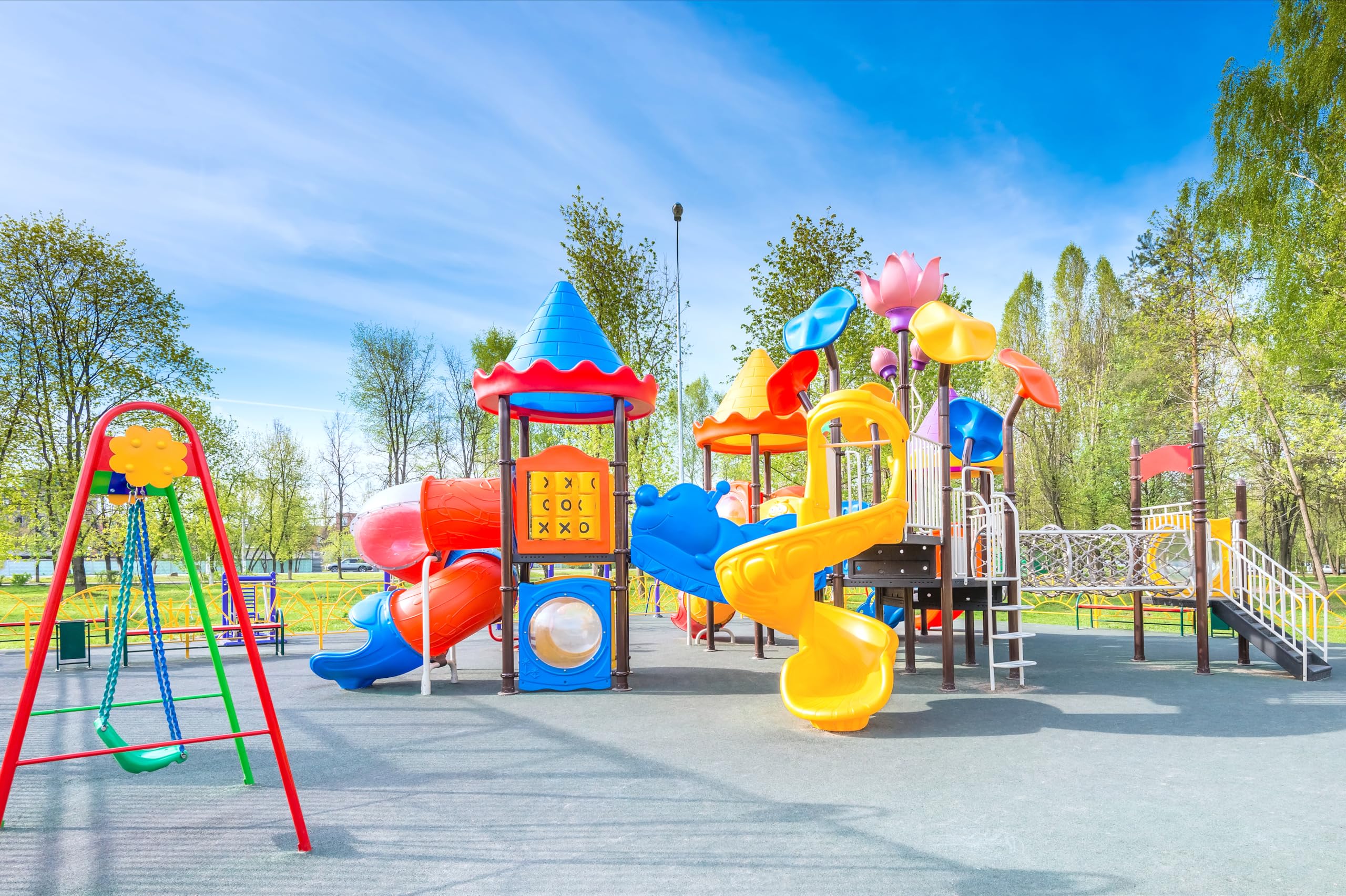 2560x1704 Amazon.com : chnywork 10x6.5ft Kids Amusement Park Background Children's Slide Playground Green Trees Kindergarten Blue Sky Background Baby Shower Birthday Holiday Vacation Party Decor Wallpaper Photo Props