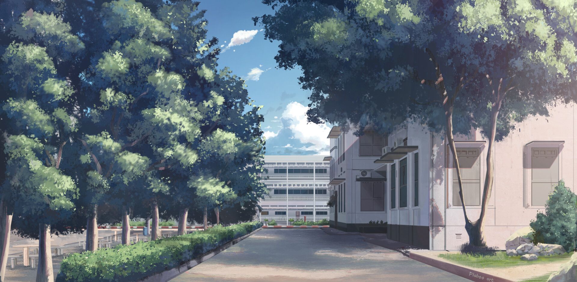 1920x940 Anime school background