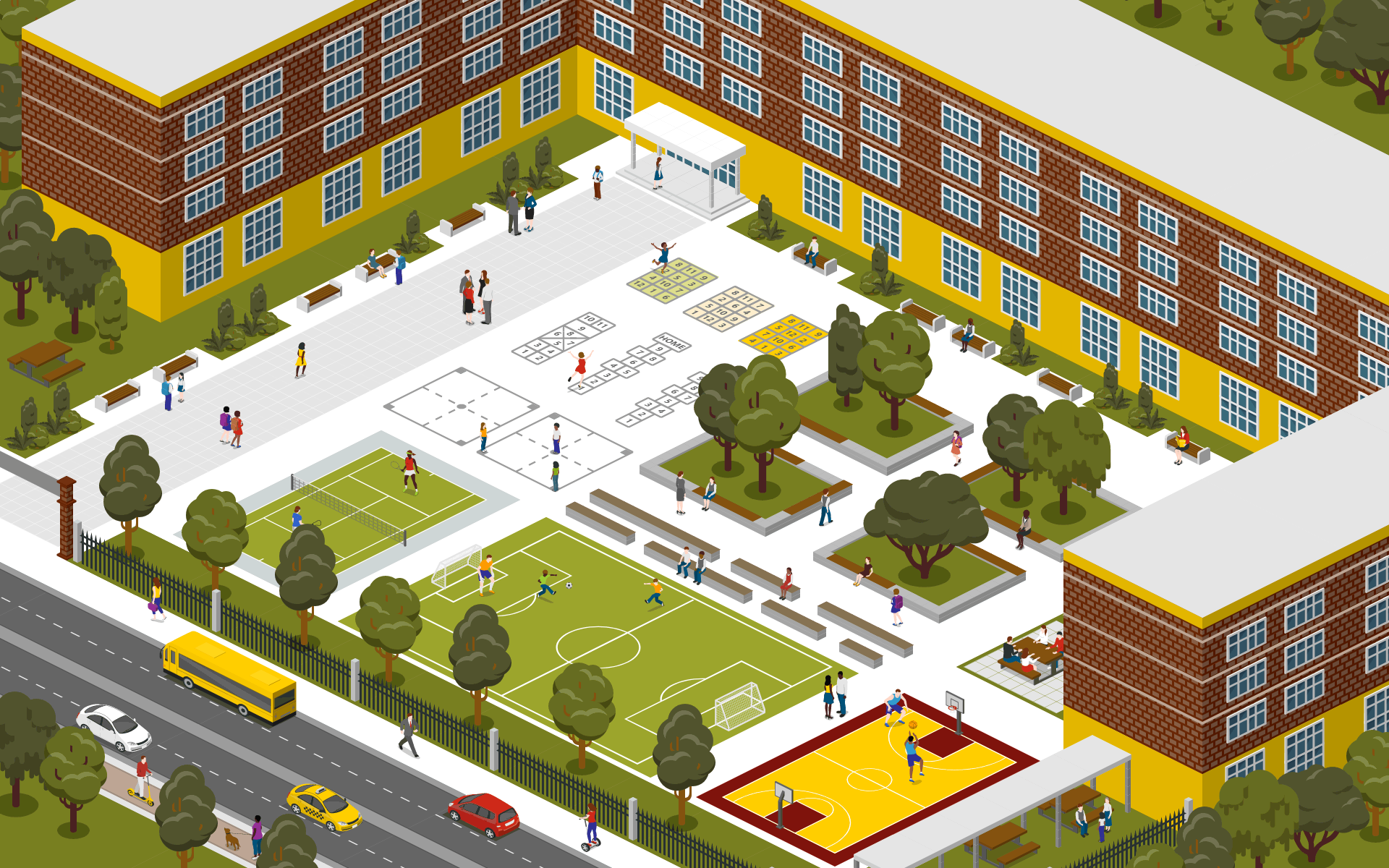 1920x1200 School Yard Games