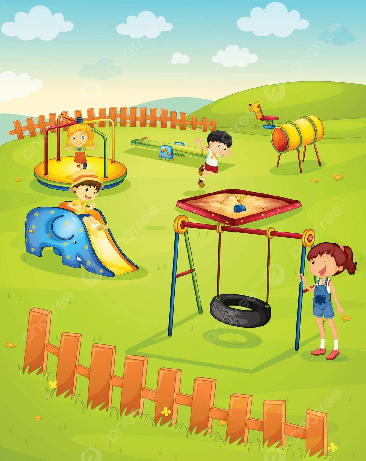 1200x1511 Playground Cartoon Schoolyard Equipment Vector, Playground Clipart, Cartoon Clipart, Cartoon Illustration Background And Wallpaper For Free Download