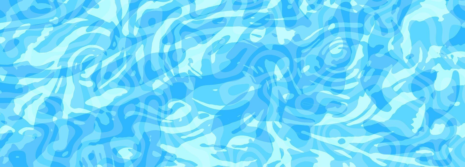 1920x693 Flowing water pattern with trippy waves and liquid swirls in blue tones. Abstract aquatic background with retro vibes perfect for posters and wallpaper. Stock illustration in psychedelic style. 77815763 Vector Art