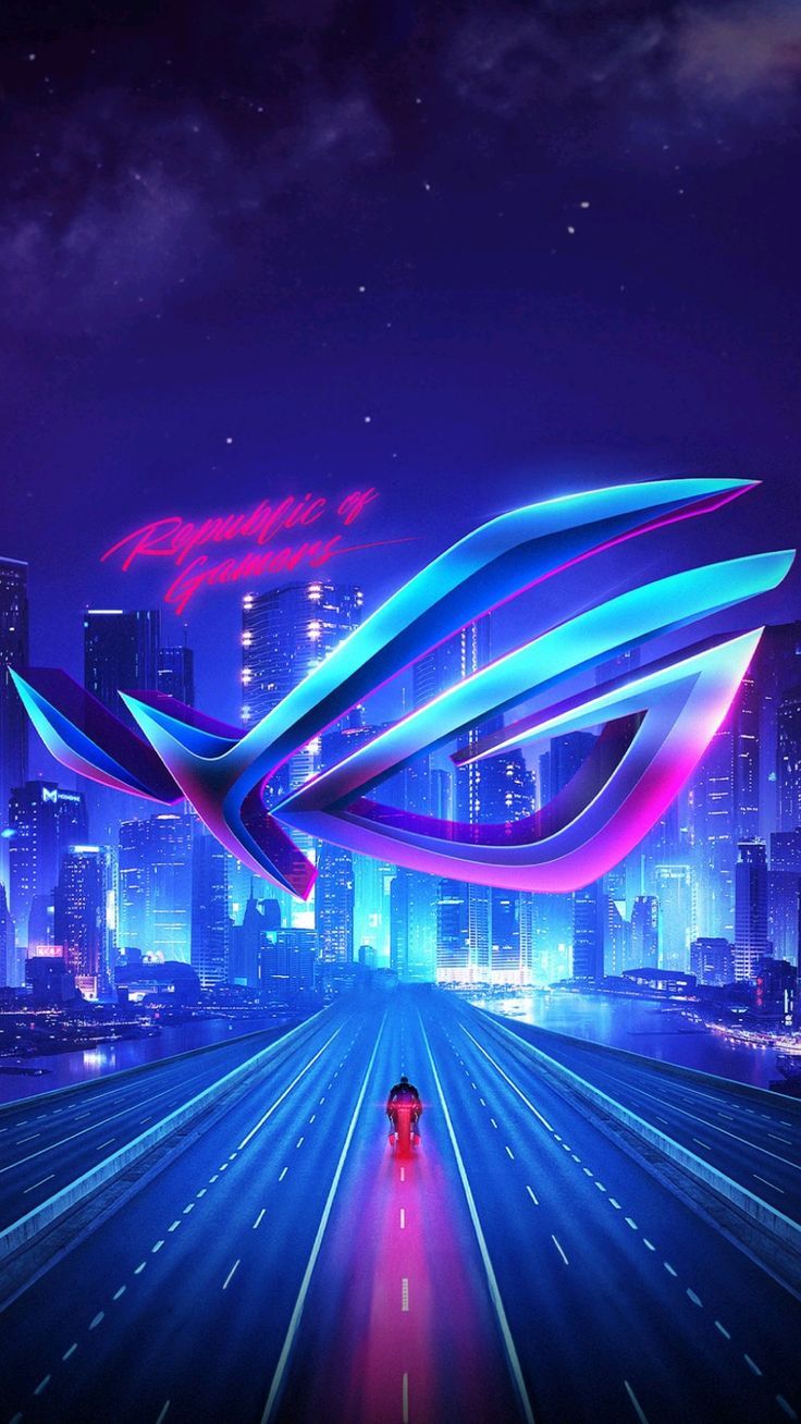 736x1308 ROG Phone 8 Pro Stock Wallpaper