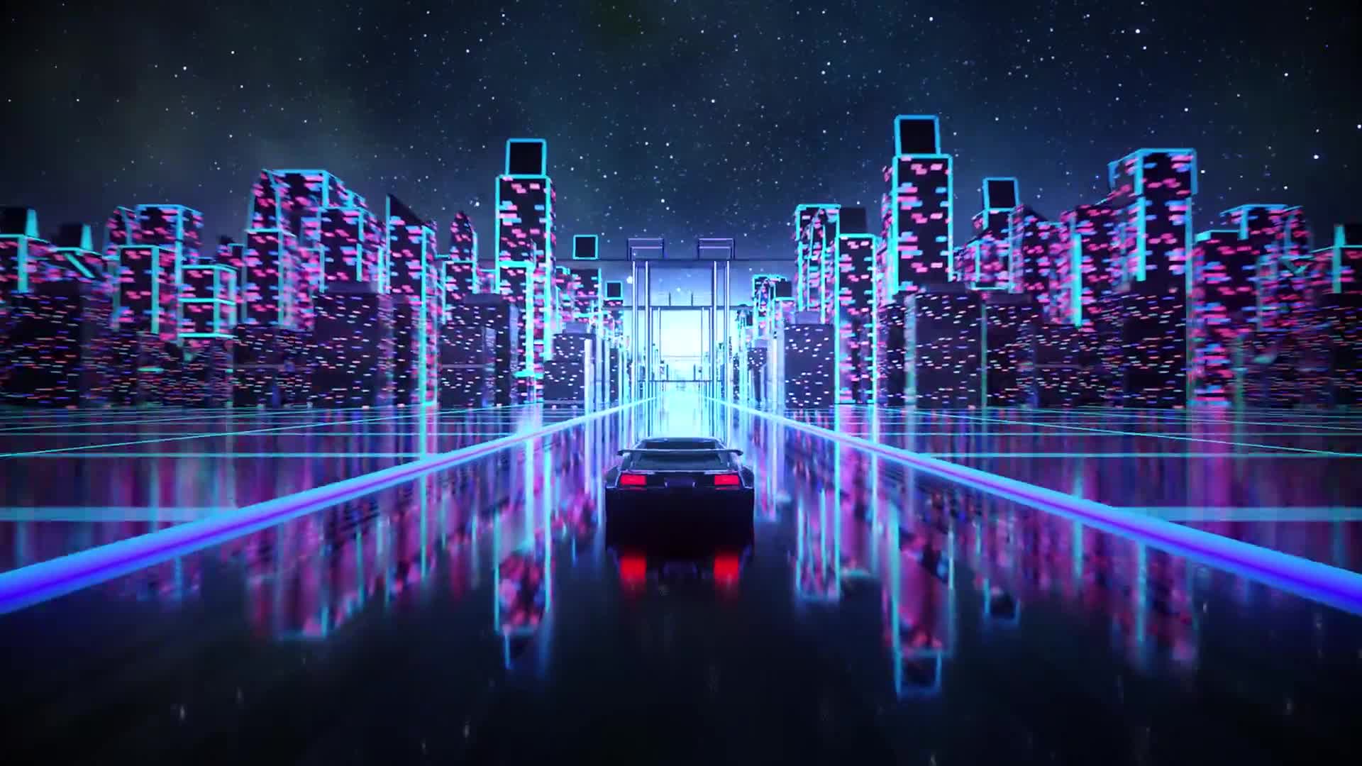 1920x1080 Car Outrun Rgb Live Wallpaper
