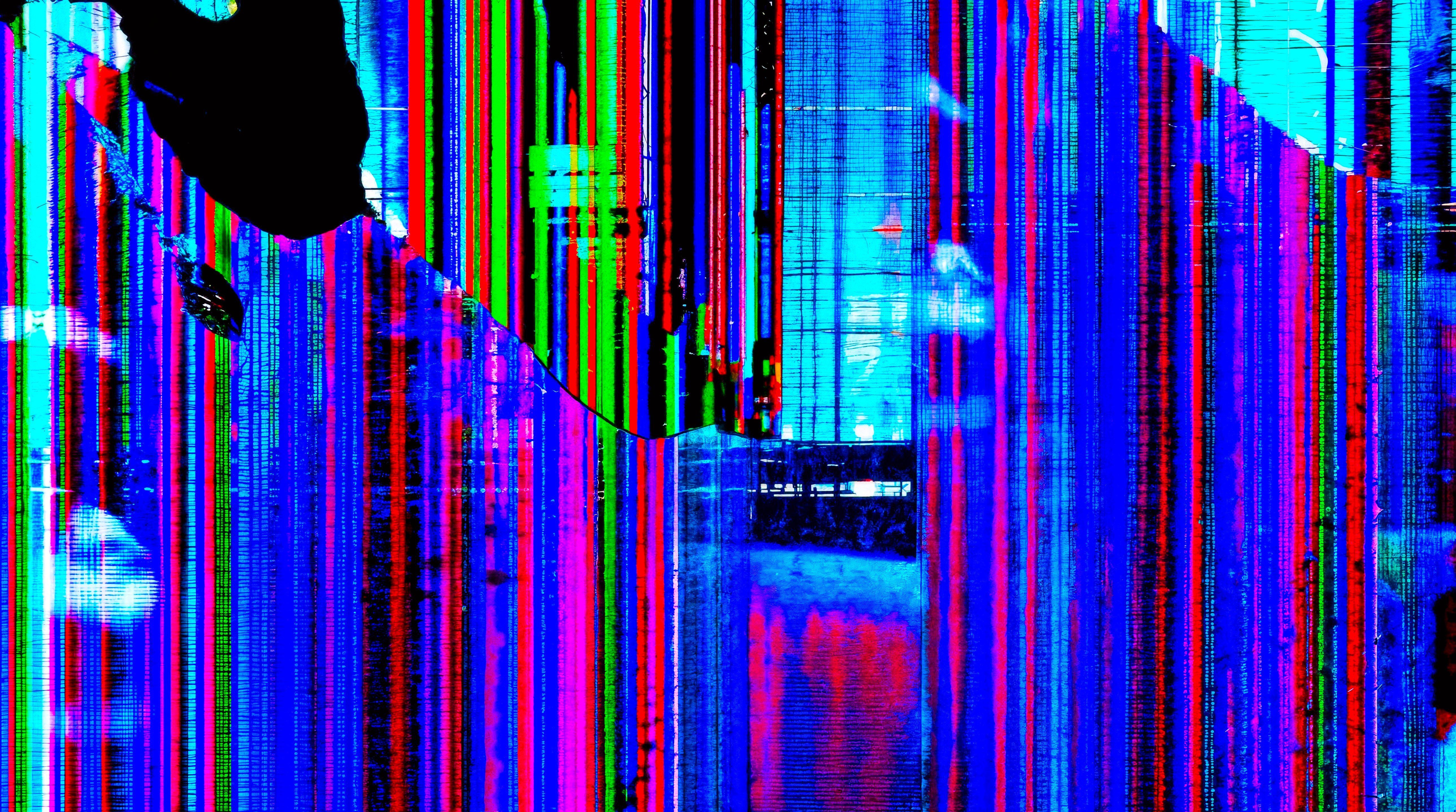 5160x2880 Broken RGB Glitch Screen Wallpaper 4K for Desktop