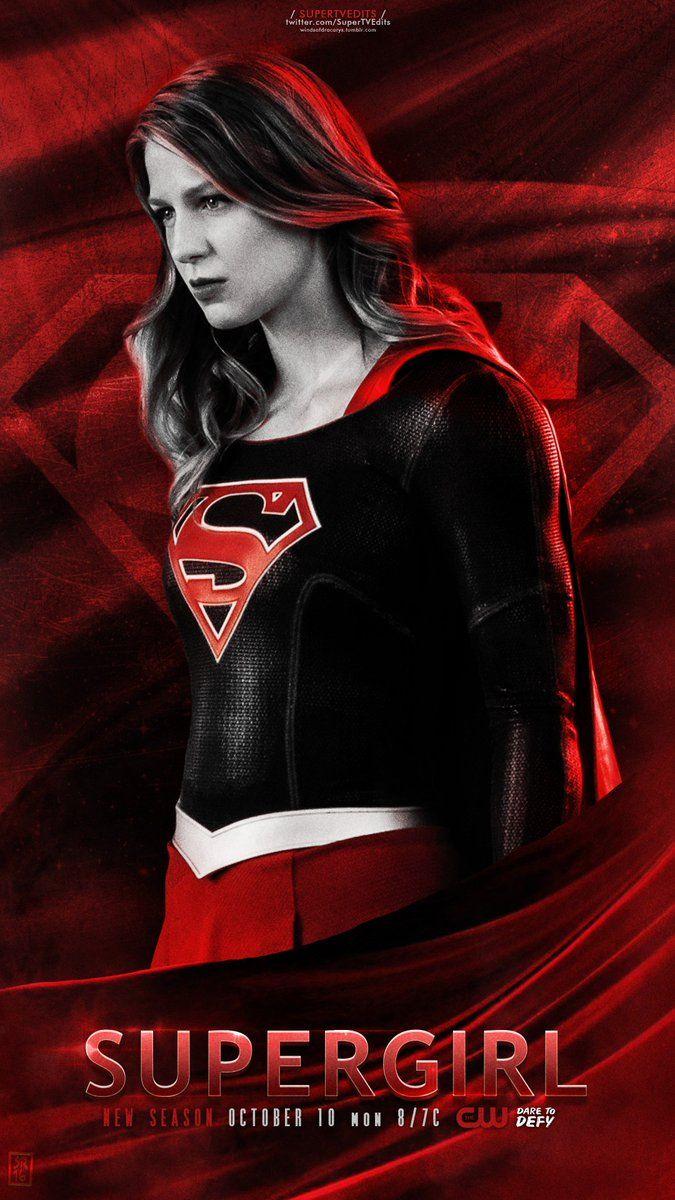 675x1200 Superhero Edits - #Supergirl Poster Mobile Wallpaper: I Hope You All Like My First Edit! Me For Download Link To Logoless Version! MelissaBenoist
