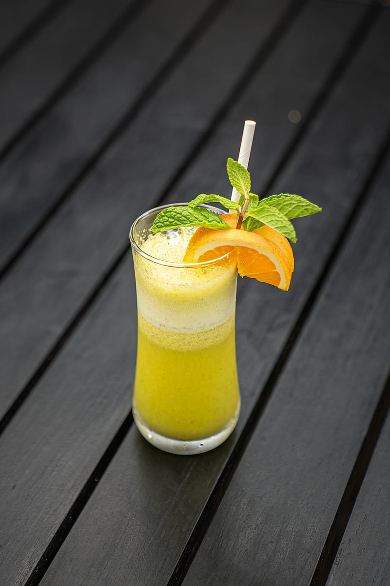 800x1200 Fresh Orange Juice drinks, fresh, glass, juice, leaves, mint, orange, refreshing, HD phone wallpaper