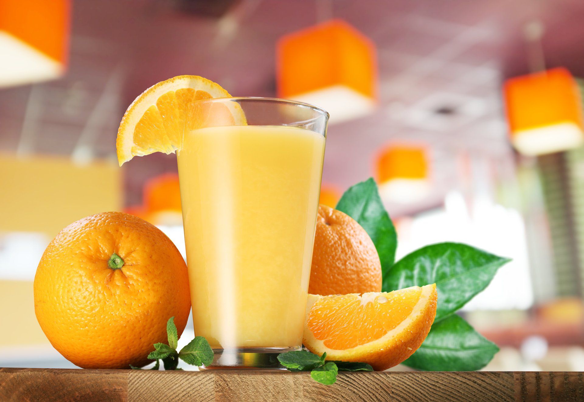 1920x1321 Refreshing 4K Ultra HD Orange Juice in Glass