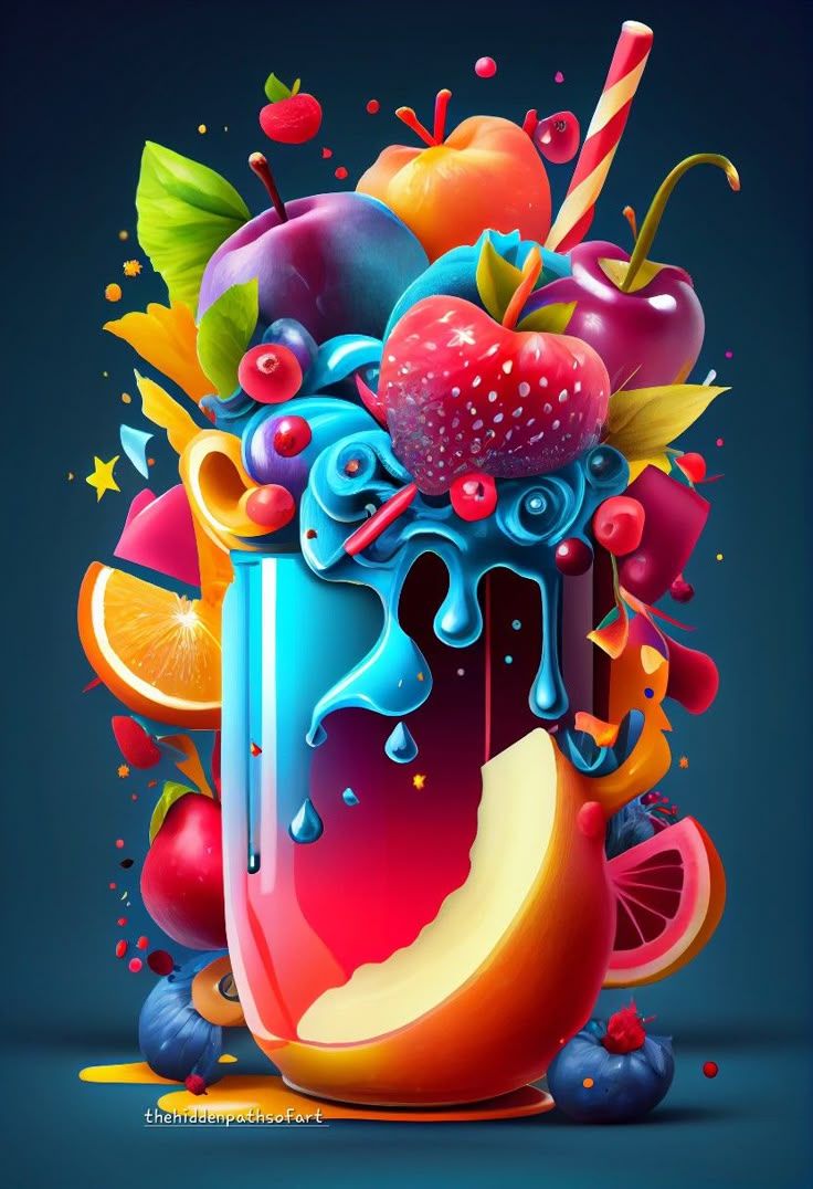 736x1076 Fruit and Juice Glass Wallpaper. Colorful juice art logo, Colorful fruit juice art, Colorful fruit