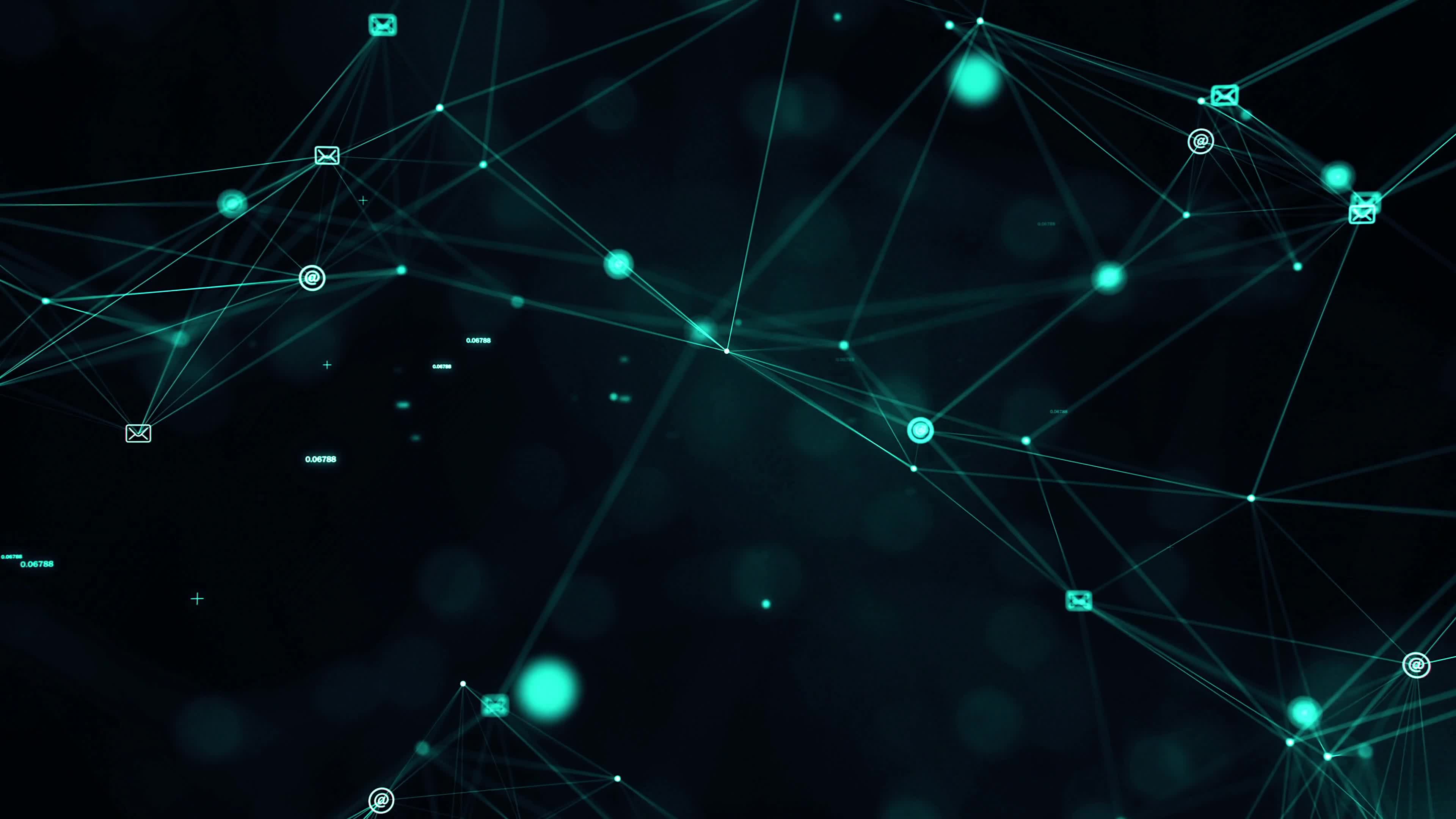 3840x2160 Abstract Dark Tech Network Lines 4K Live Wallpaper
