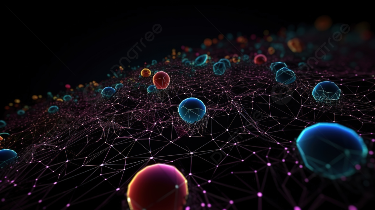 1200x673 Dark Background With 3D Rendered Abstract Network Photo And Picture For Free Download