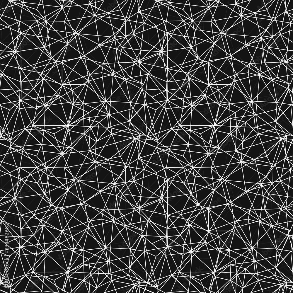 1000x1000 Dark Grey Network Web Texture Seamless Pattern. Great For Space Inspired Wallpaper, Background, Invitations, Packaging Design Projects. Surface Pattern Design. Stock Vektor