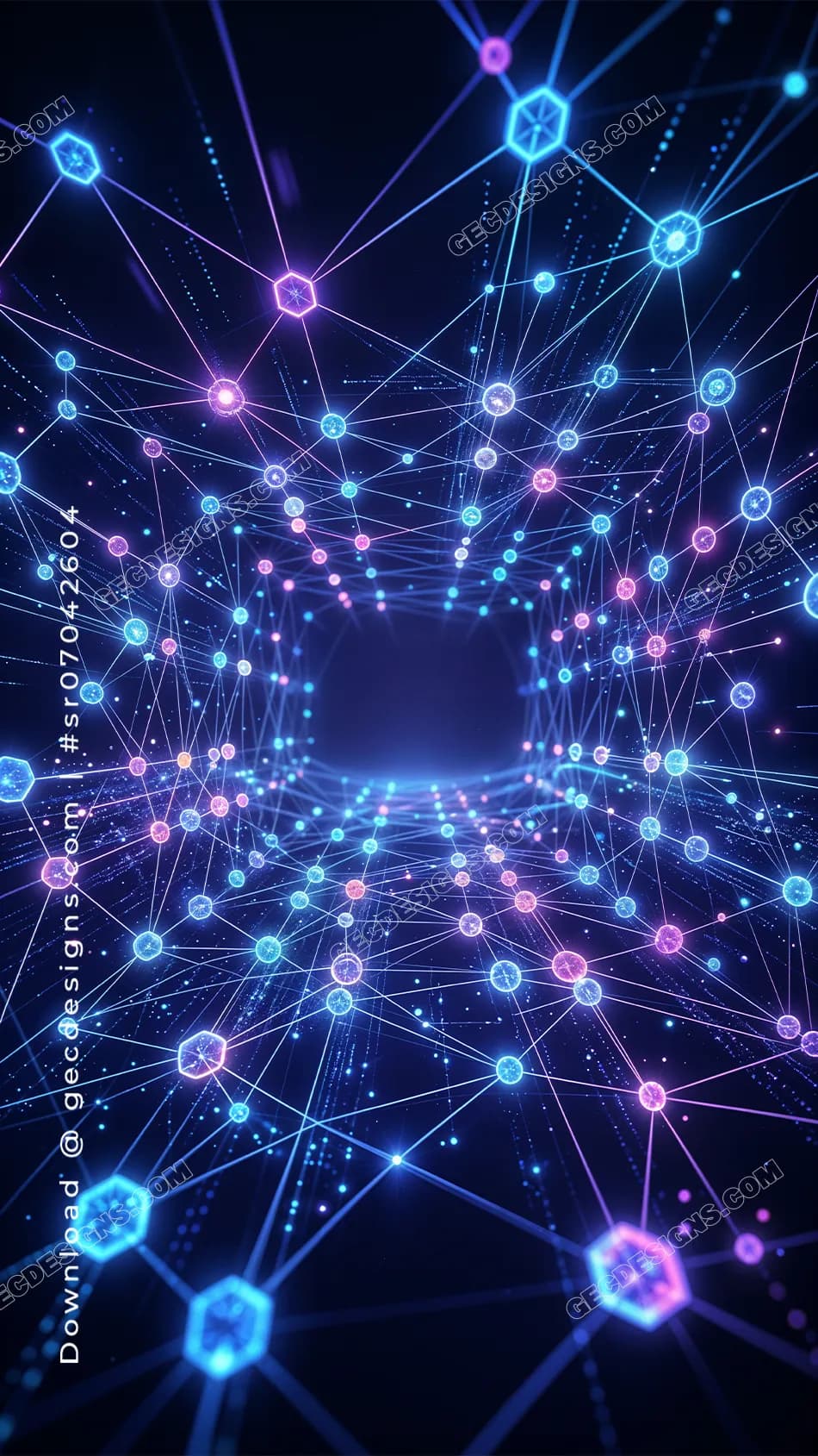 950x1689 Tech Network iPhone Wallpaper Abstract Digital Data Connections Background: Free & Premium Creative Assets