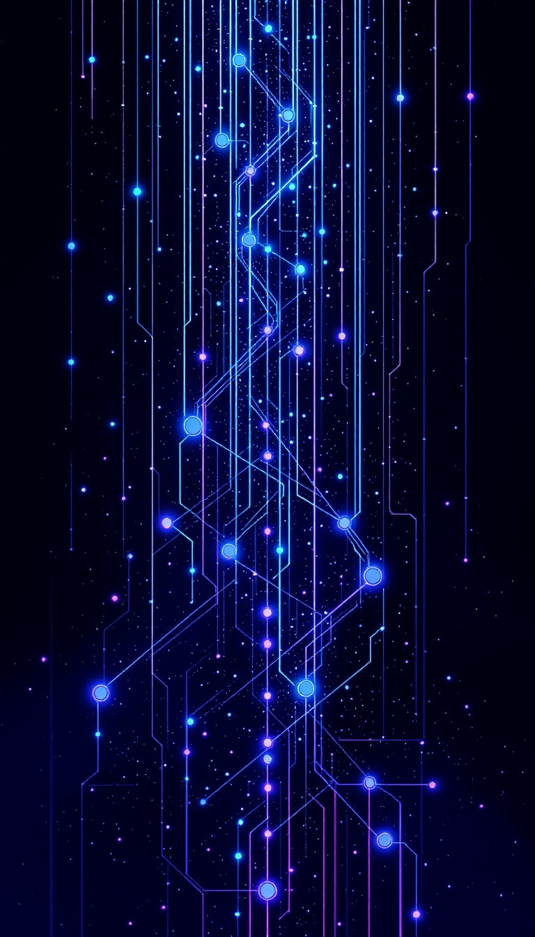 768x1344 Free Digital Network Flow Image, Network, Digital