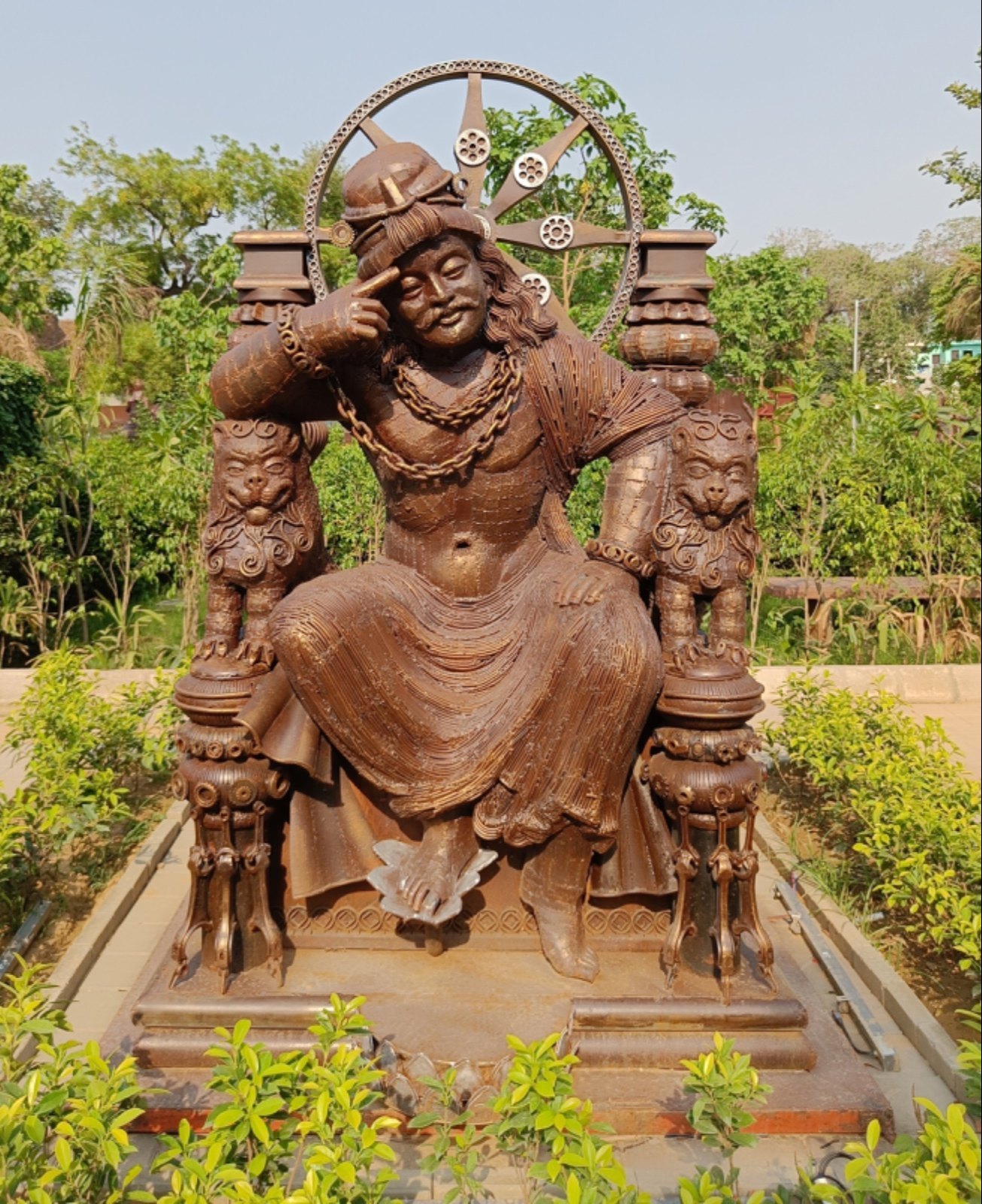 1305x1600 Scrap metal sculpture Samrat Ashoka Scrap Sculpture For Exterior Decor