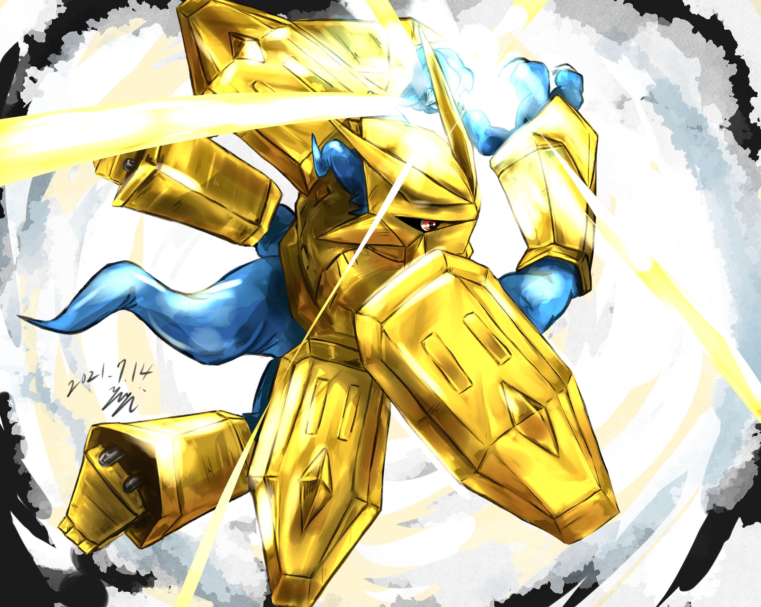 2487x1986 Download Magnamon (Digimon) Anime Digimon HD Wallpaperx1986