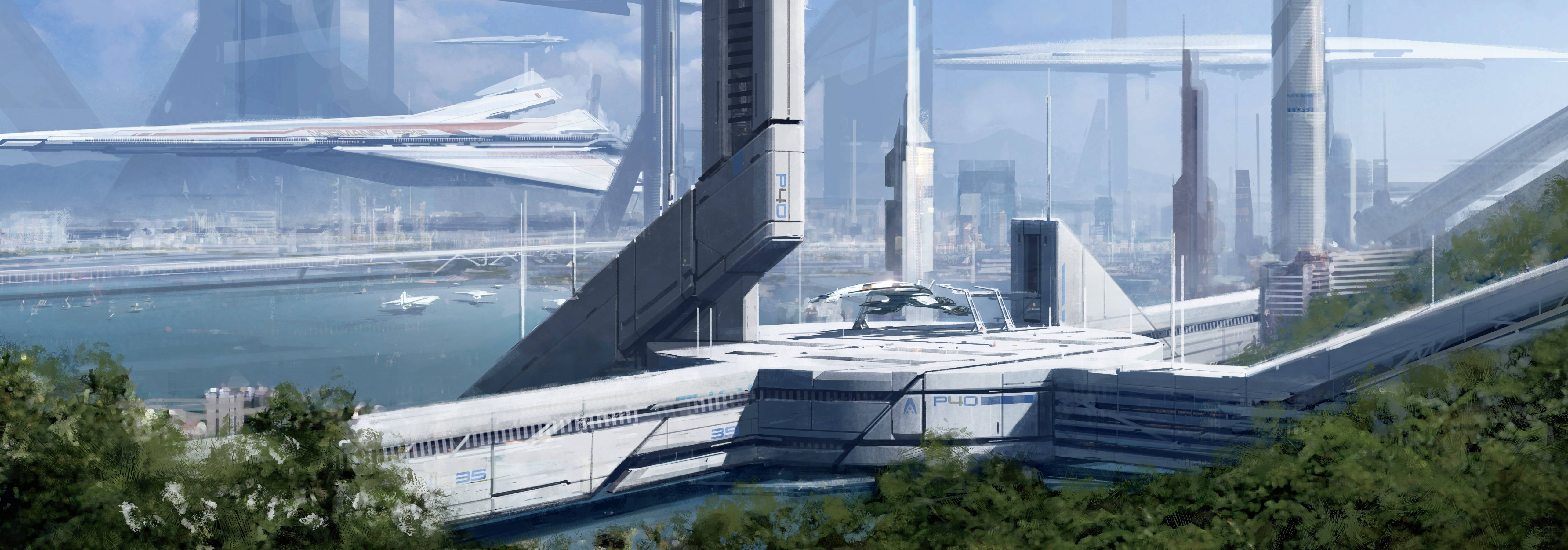 5136x1800 Download Mass Effect Citadel 4K Wallpaper