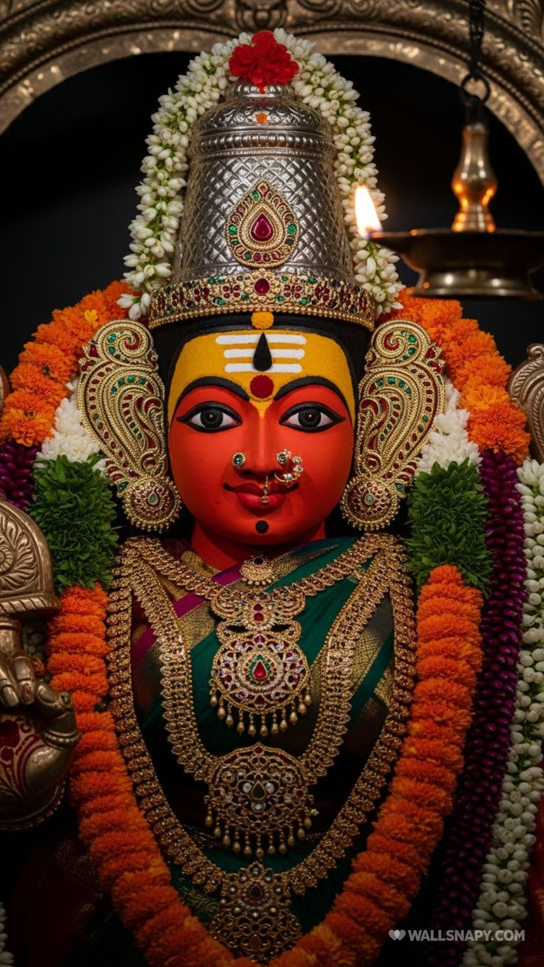 1080x1920 Goddess samayapuram mariyamman realistic face ai wallpaper 4k download free