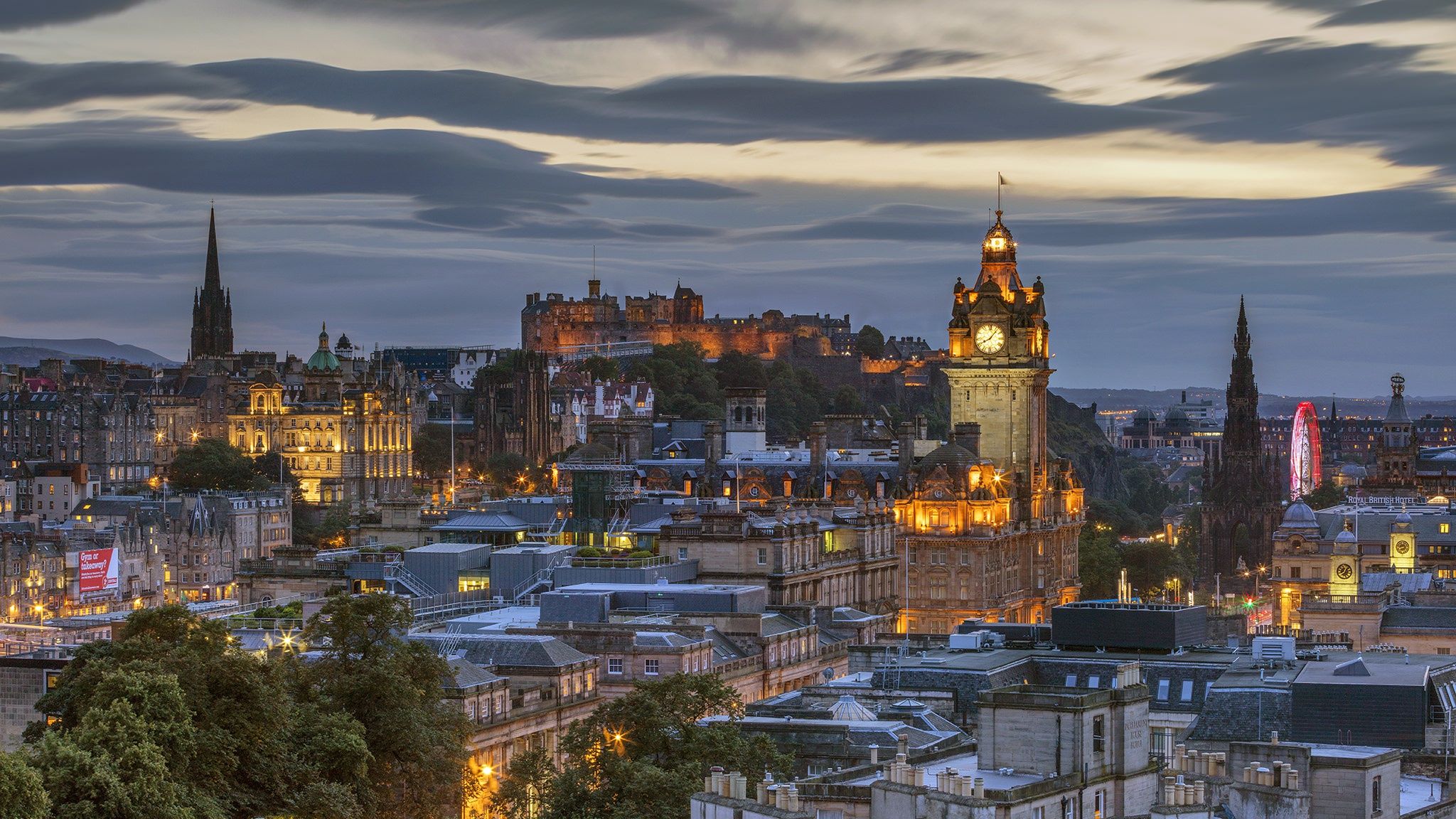 2048x1152 Wallpaper Scotland, Scotland, Edinburgh, Edinburgh, Edinburgh Castle for mobile and desktop, section город, resolution 2048x1152
