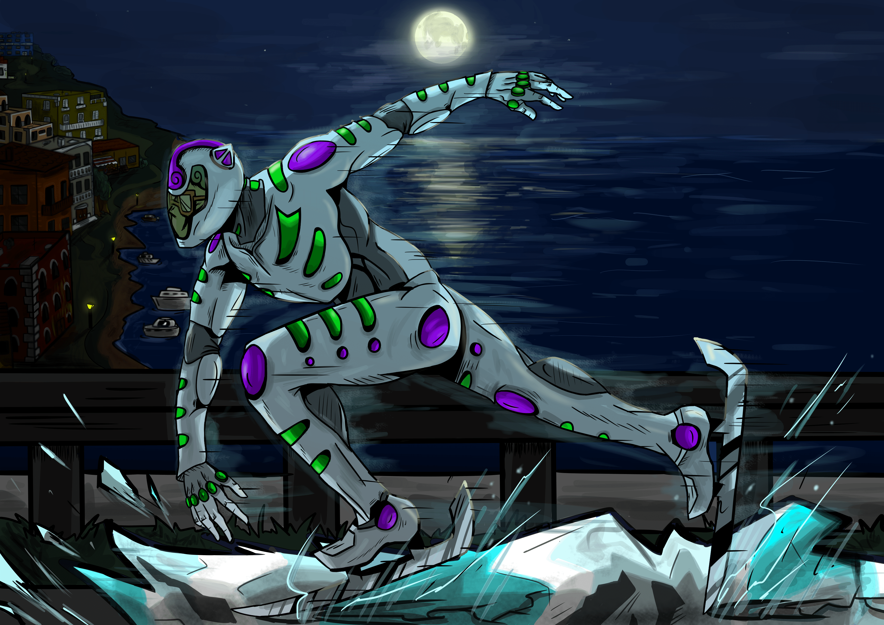3507x2480 Fanart Ghiaccio dashing towards Venic- i mean Venezia